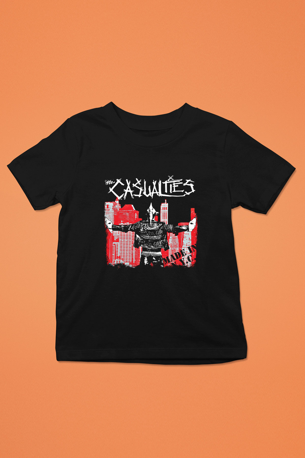 Casualties Baskılı Unisex Siyah Çocuk Tişört