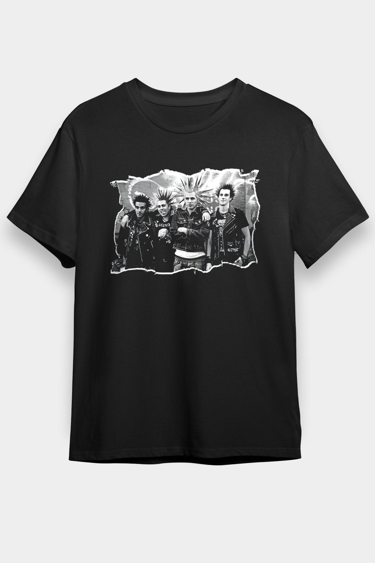 Casualties Baskılı Unisex Siyah Tişört - Tshirt