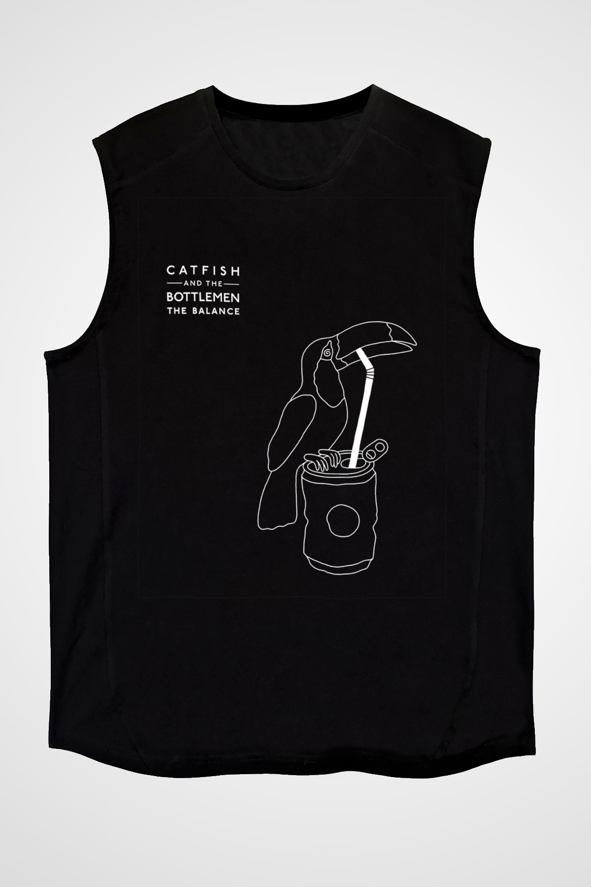 Catfish And The Bottlemen Baskılı Unisex Siyah Kolsuz Tişört