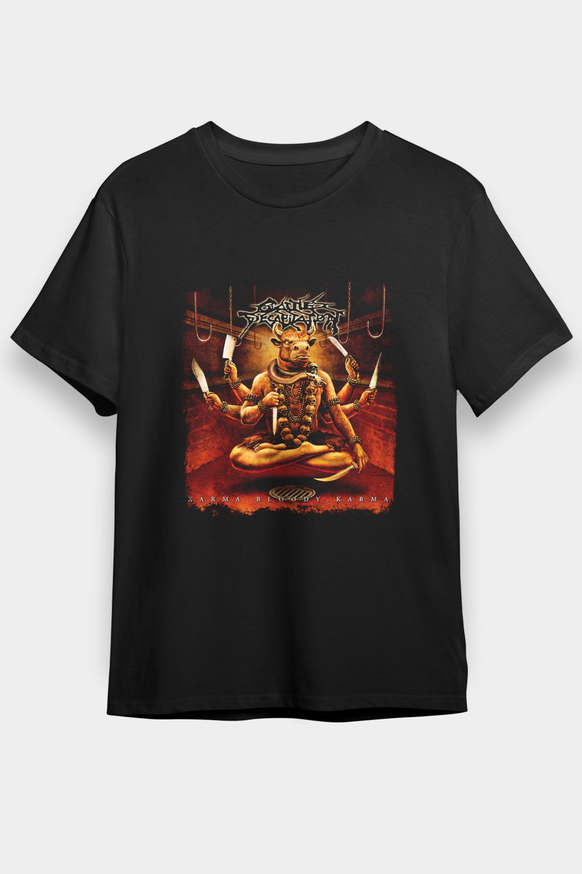 Cattle Decapitation Baskılı Unisex Siyah Tişört