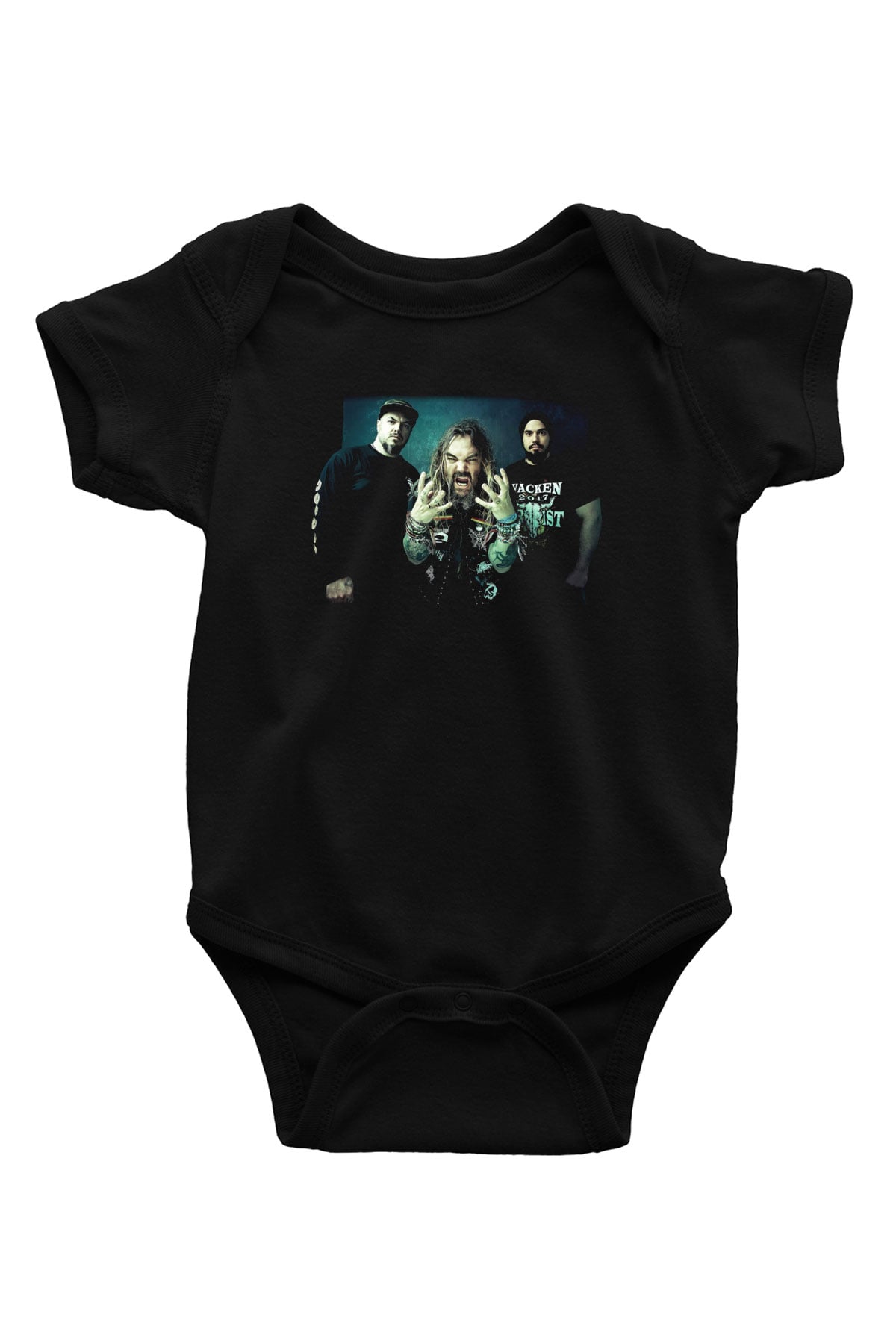 Cavalera Conspiracy Baskılı Siyah Bebek Body - Zıbın