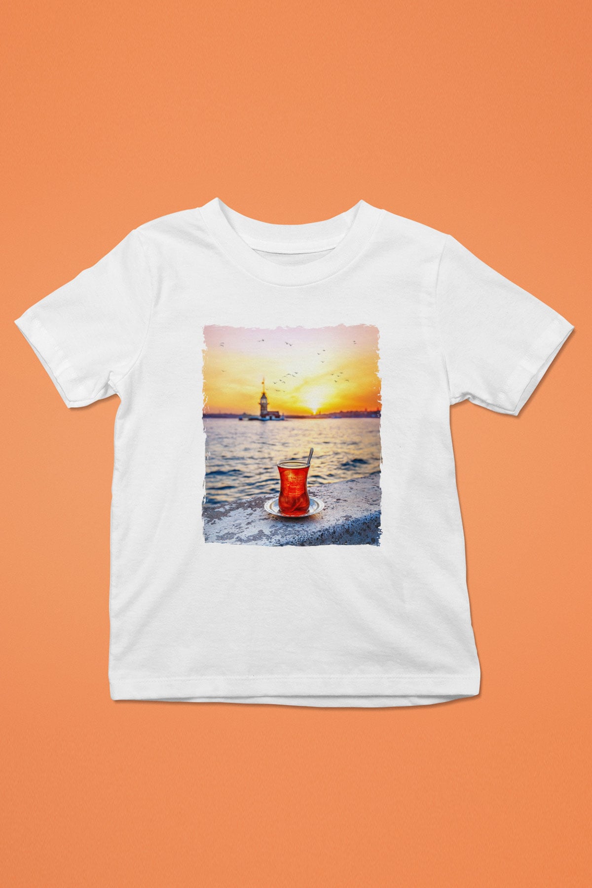 Çaycı Beyaz Unisex Çocuk Tişört