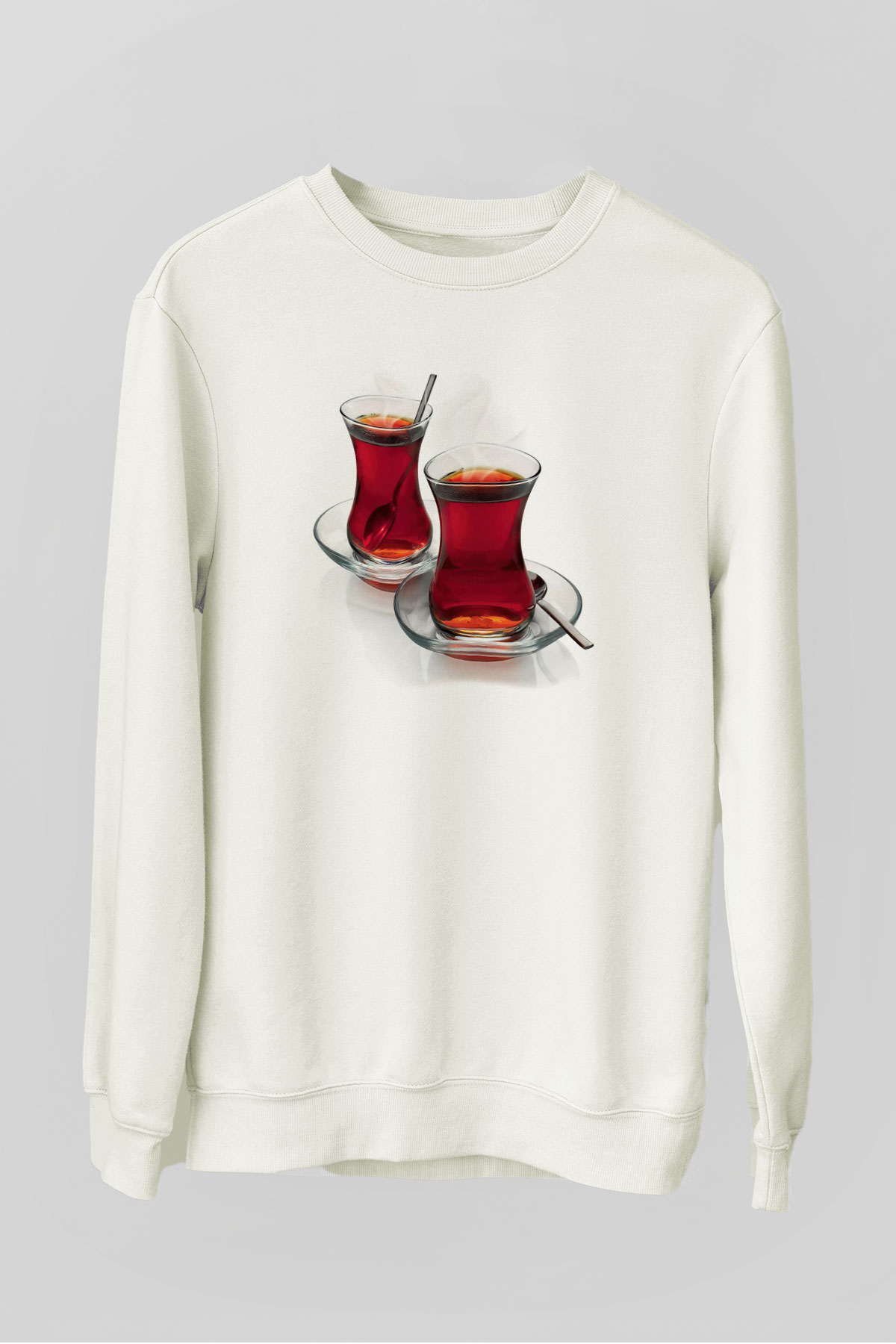 Çaycı Beyaz Unisex Sweatshirt
