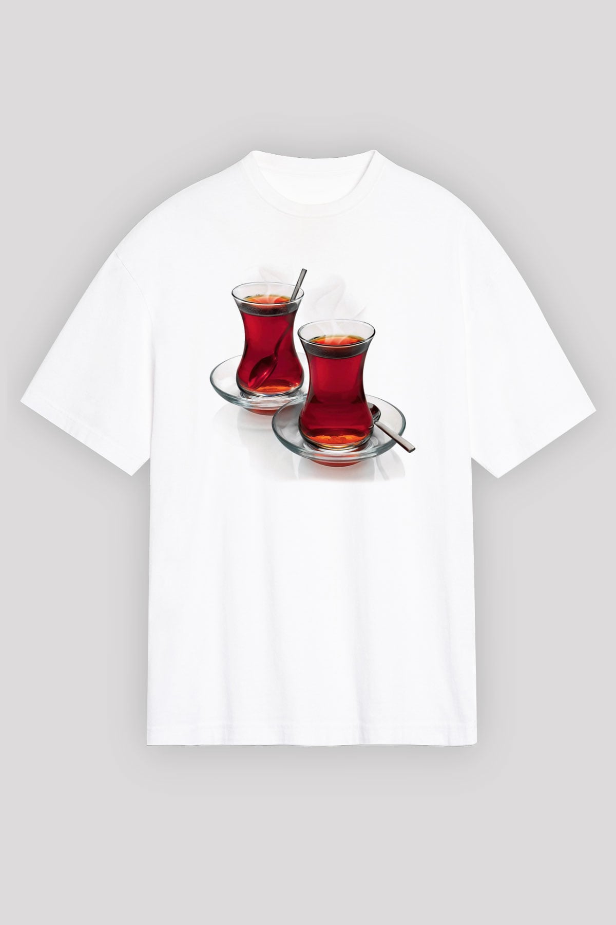 Çaycı Beyaz Unisex Tişört T-Shirt - TişörtFabrikası