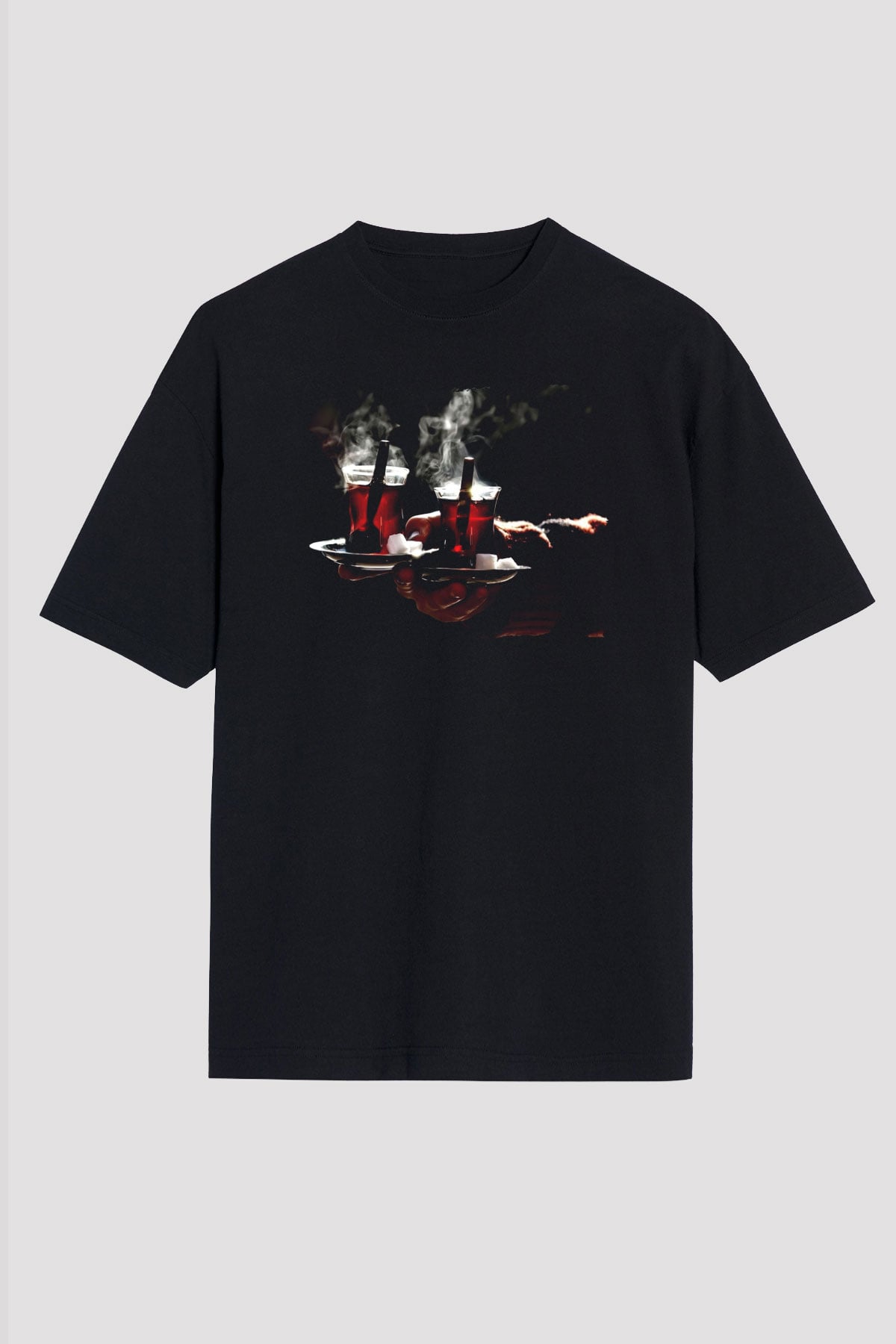 Çaycı Siyah Unisex Tişört T-Shirt - TişörtFabrikası
