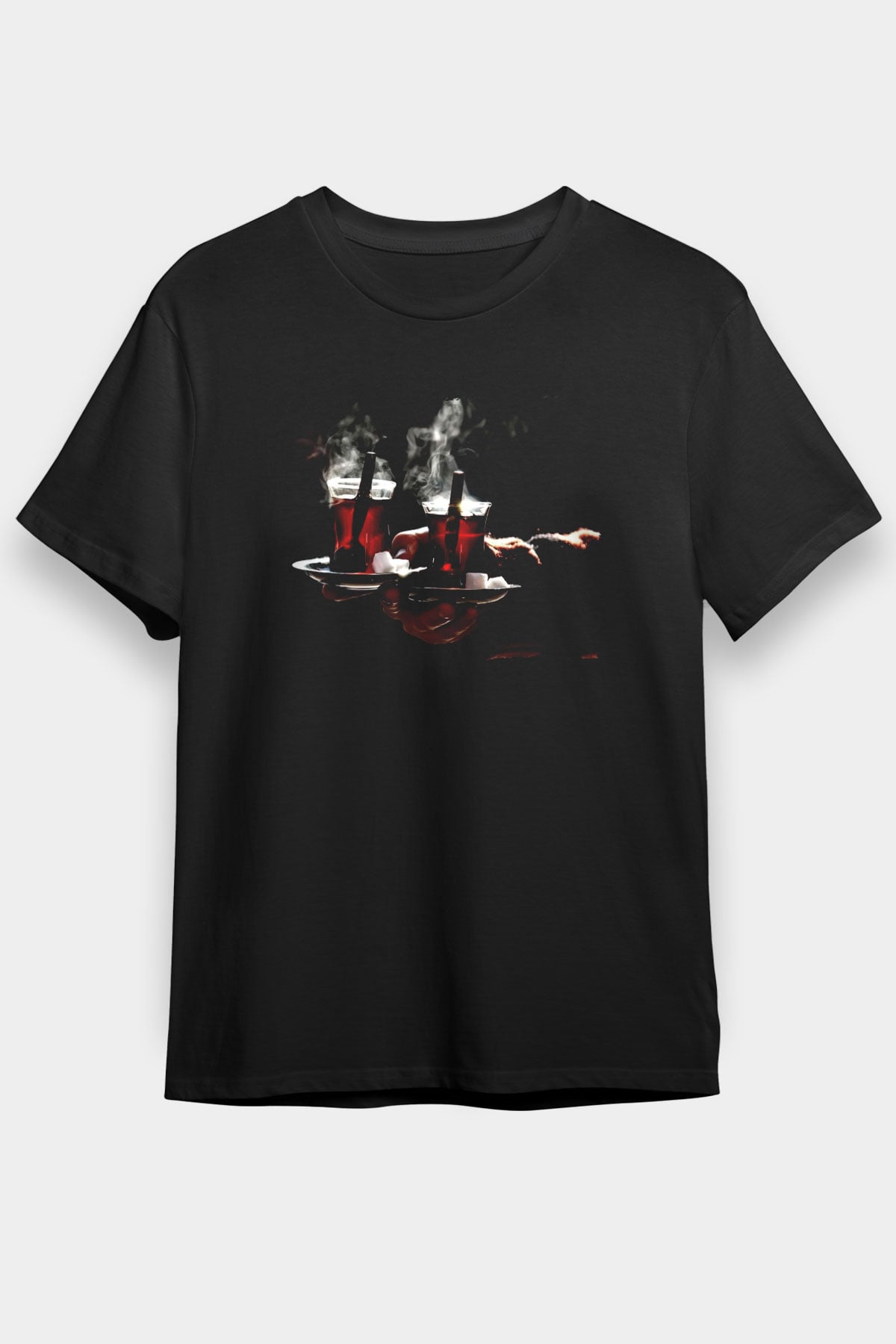 Çaycı Siyah Unisex Tişört T-Shirt - TişörtFabrikası