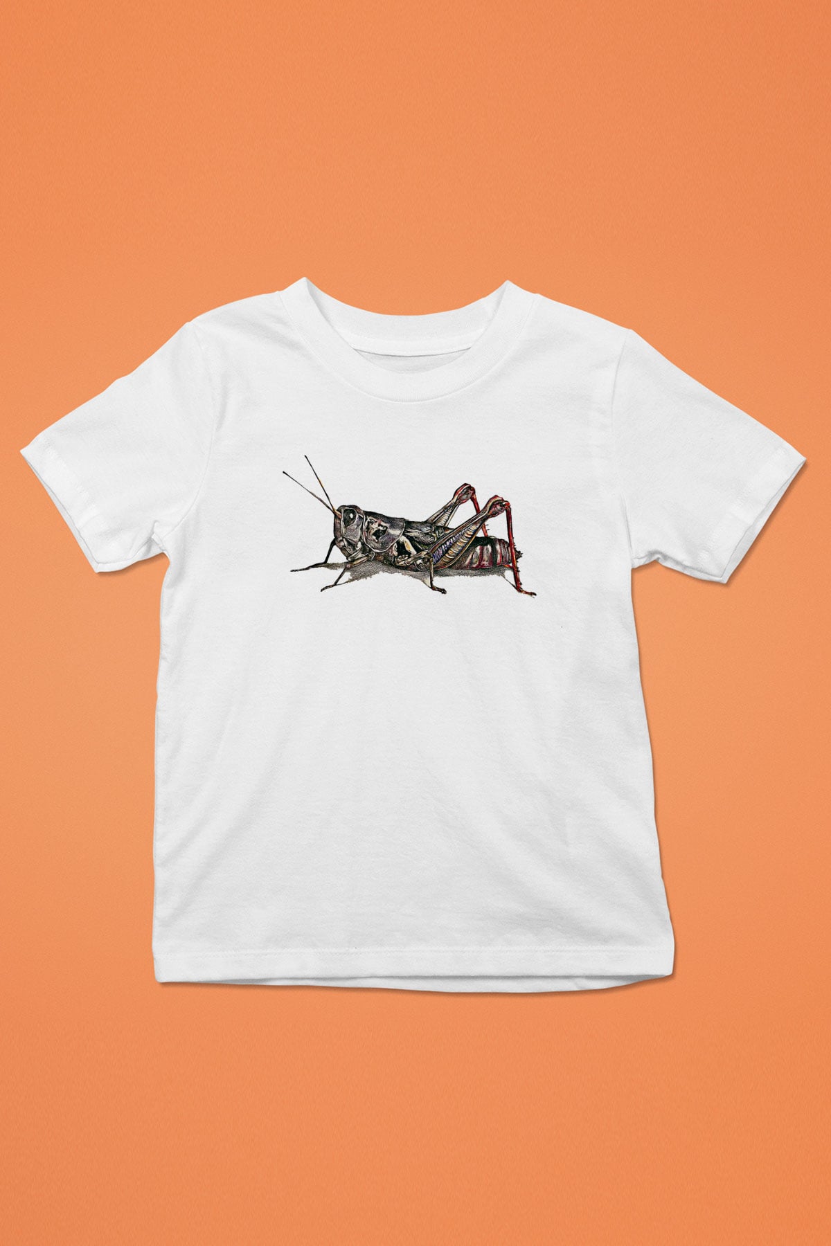 Çekirge Baskılı Beyaz Unisex Beyaz Çocuk Tişört - Tshirt