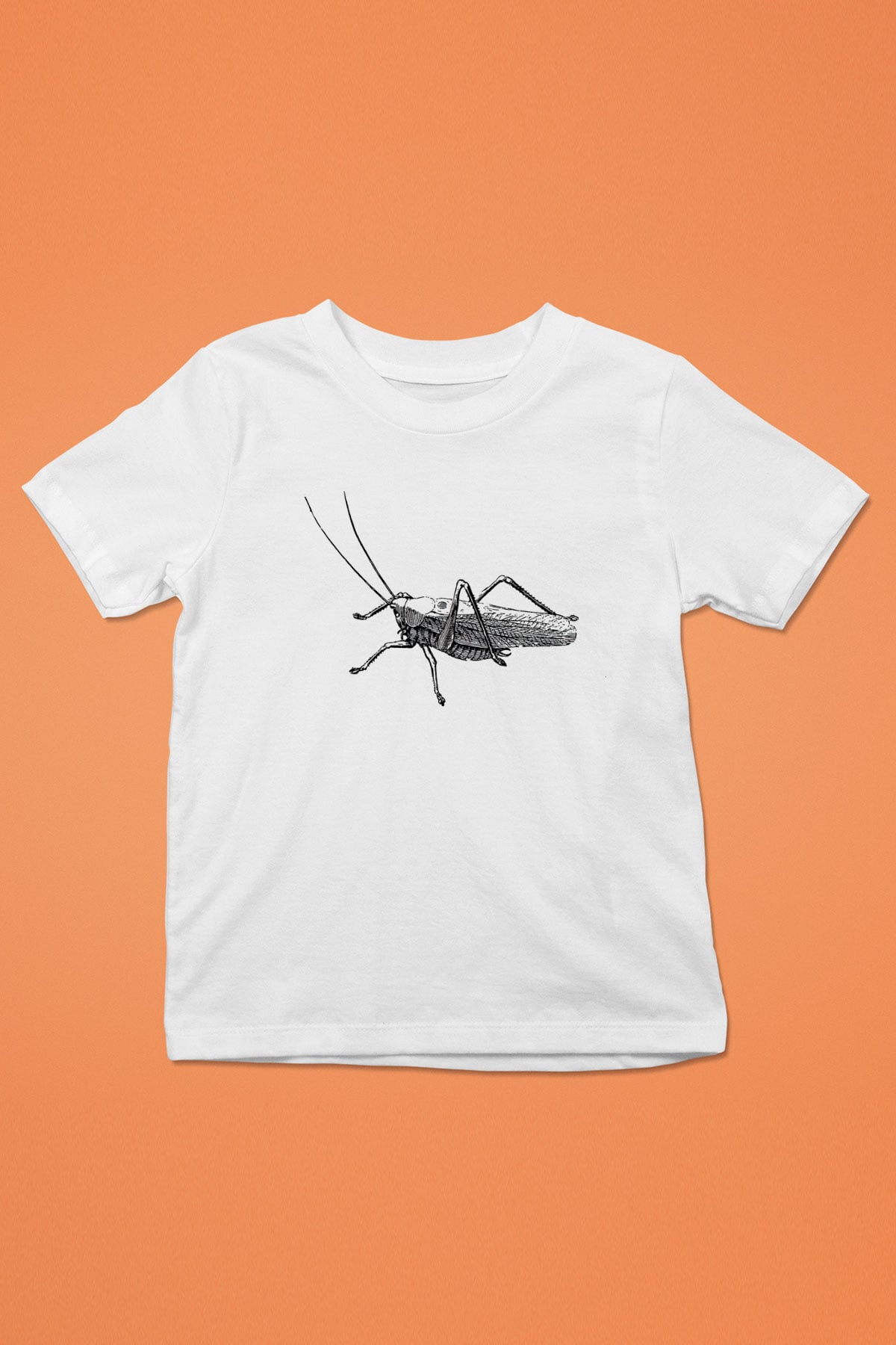 Çekirge Baskılı Beyaz Unisex Beyaz Çocuk Tişört - Tshirt