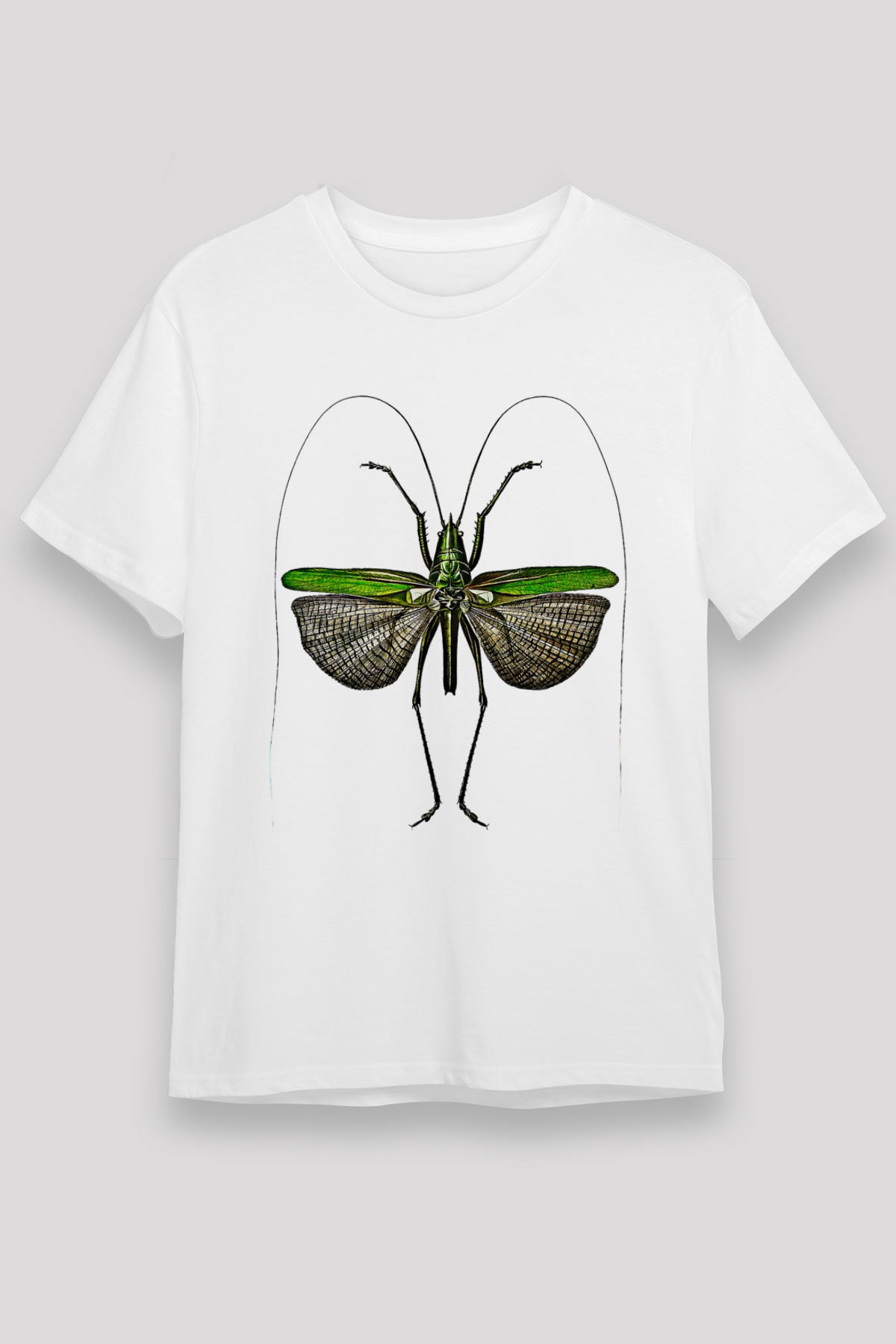 Çekirge Unisex Baskılı Beyaz Tişört - Tshirt
