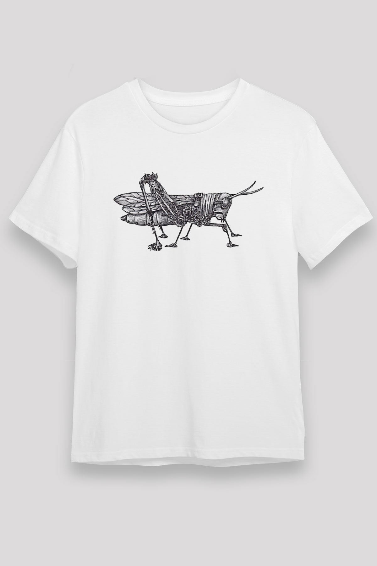 Çekirge Unisex Baskılı Beyaz Tişört - Tshirt