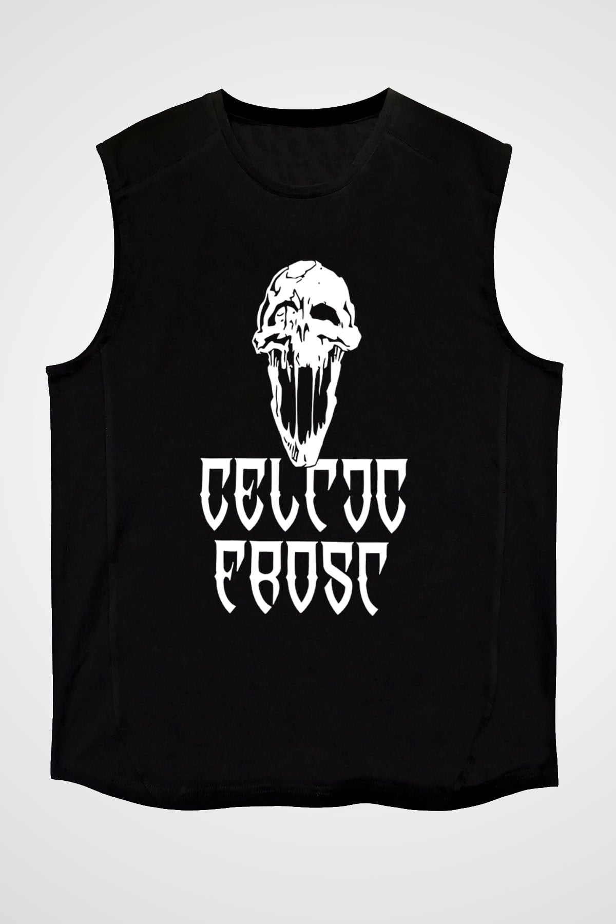 Celtic Frost Baskılı Unisex Siyah Kolsuz Tişört - Tshirt