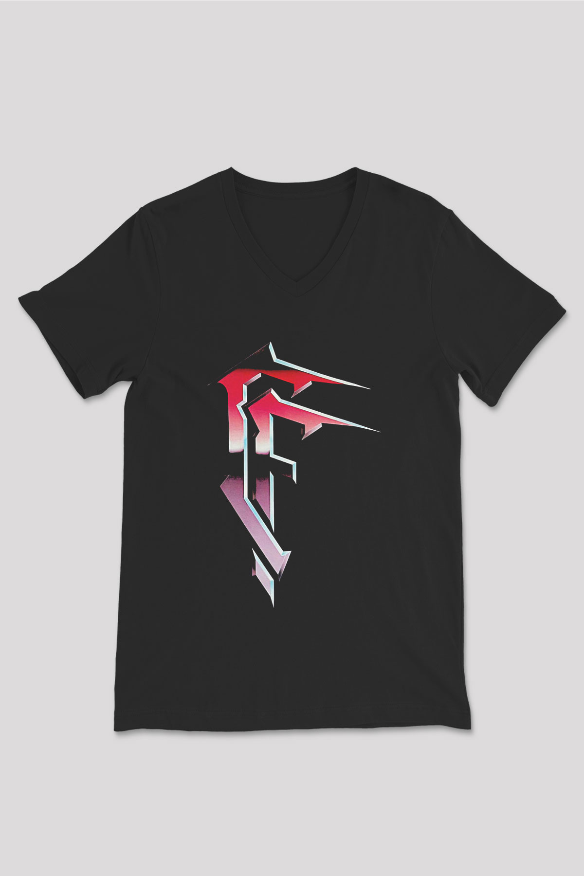 Celtic Frost Baskılı Unisex Siyah V Yaka Tişört - Tshirt