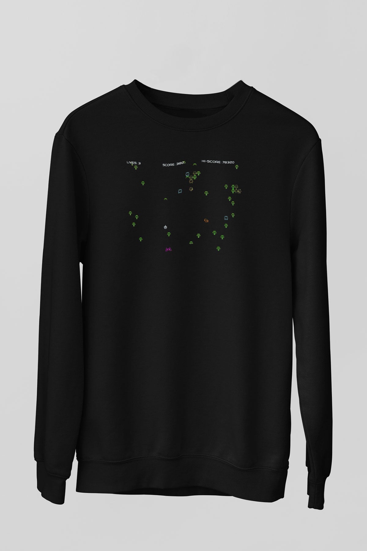 Centipede Siyah Unisex Sweatshirt
