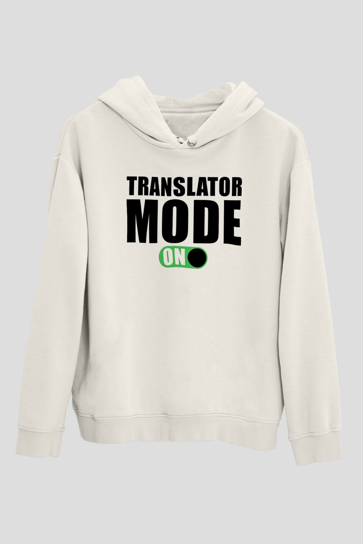 Çevirmen Beyaz Unisex Kapüşonlu Sweatshirt