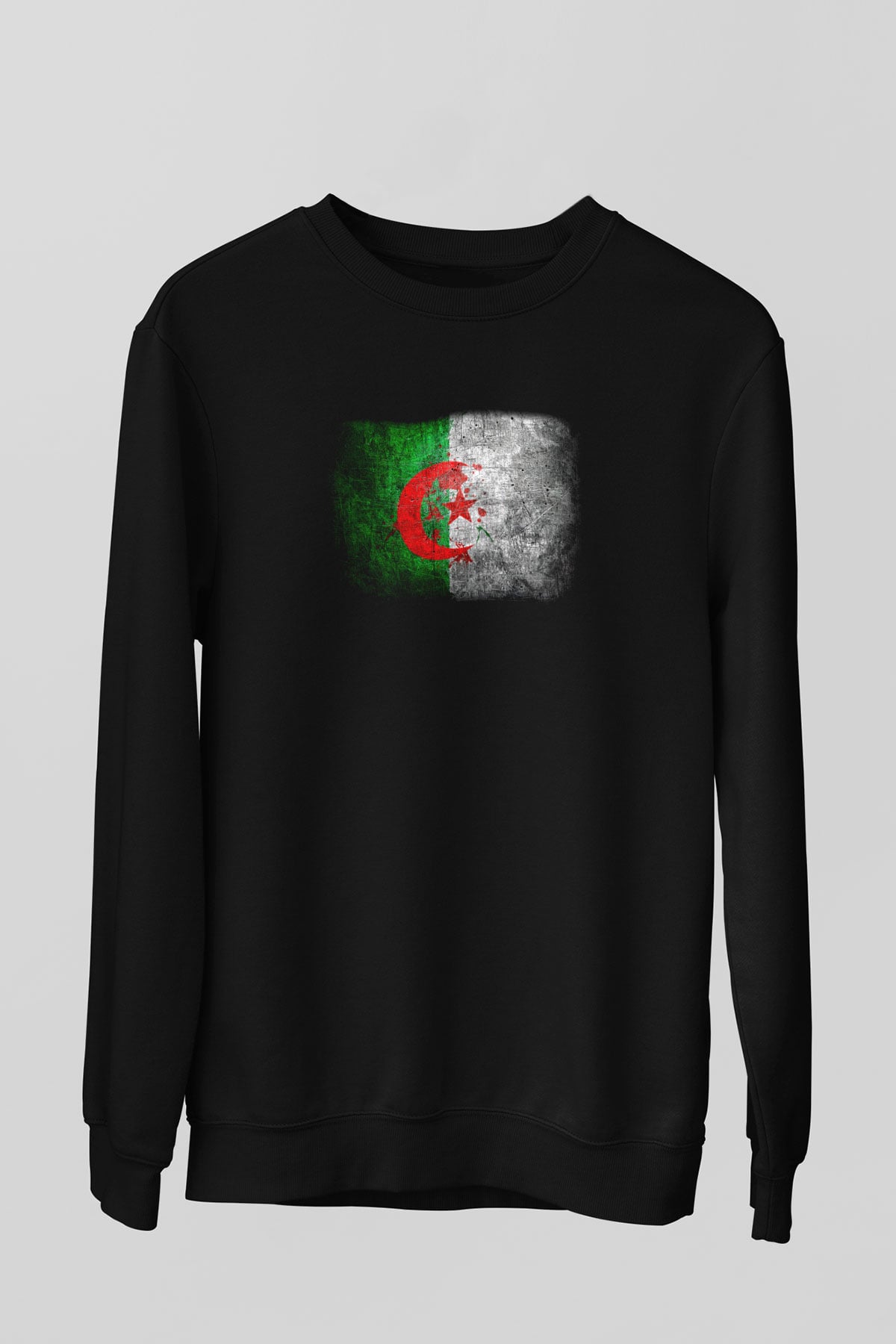 Cezayir Siyah Unisex Sweatshirt