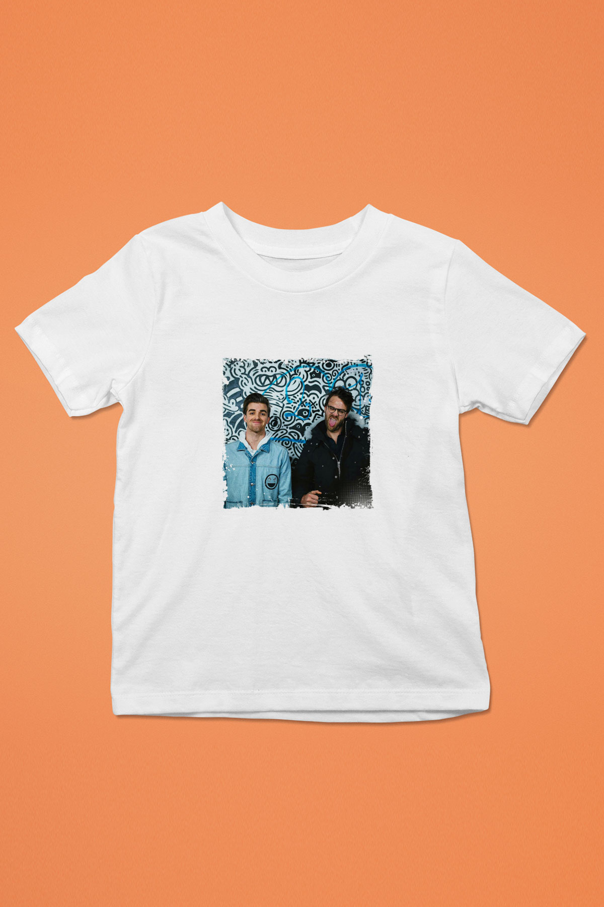 Chainsmokers Baskılı Beyaz Çocuk Tişört