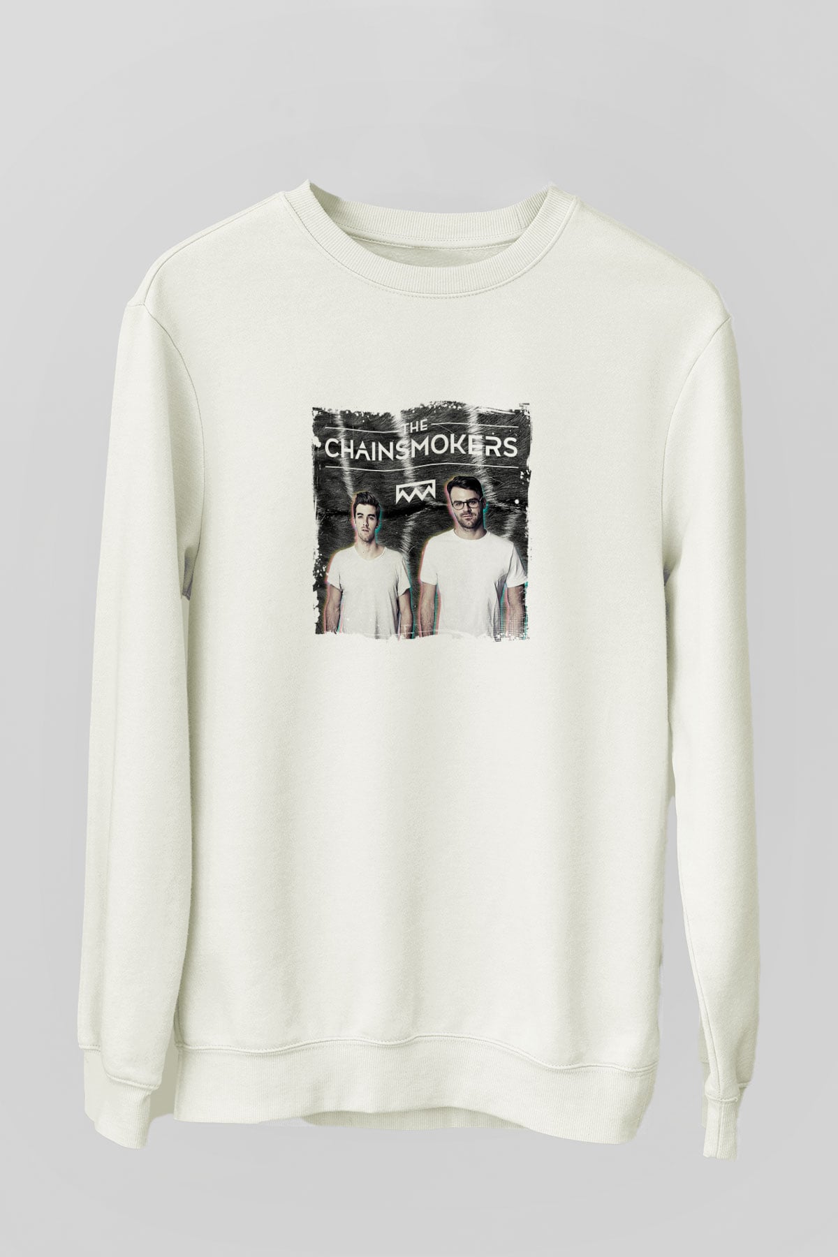 ChainsmokersBaskılı Beyaz Sweatshirt