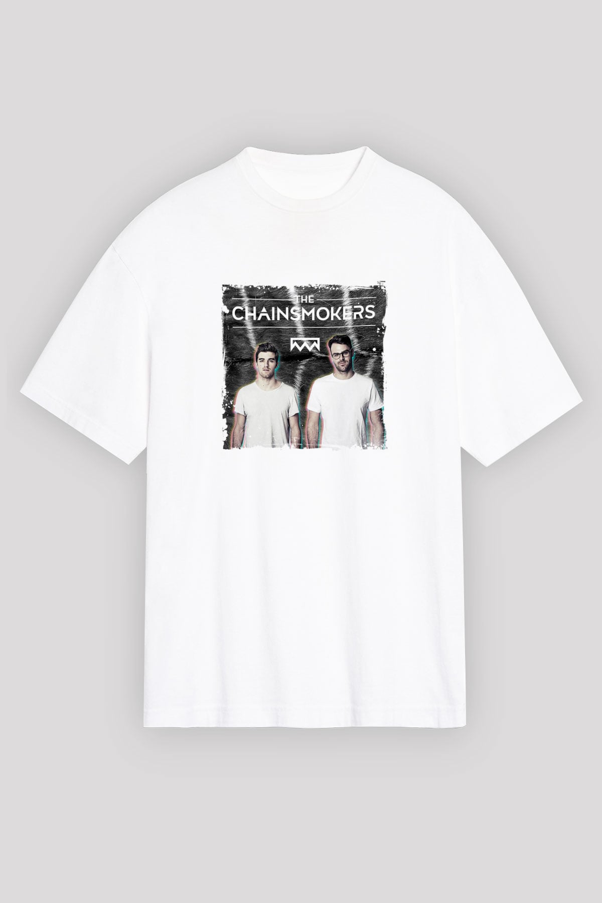 ChainsmokersBaskılı Beyaz Tişört