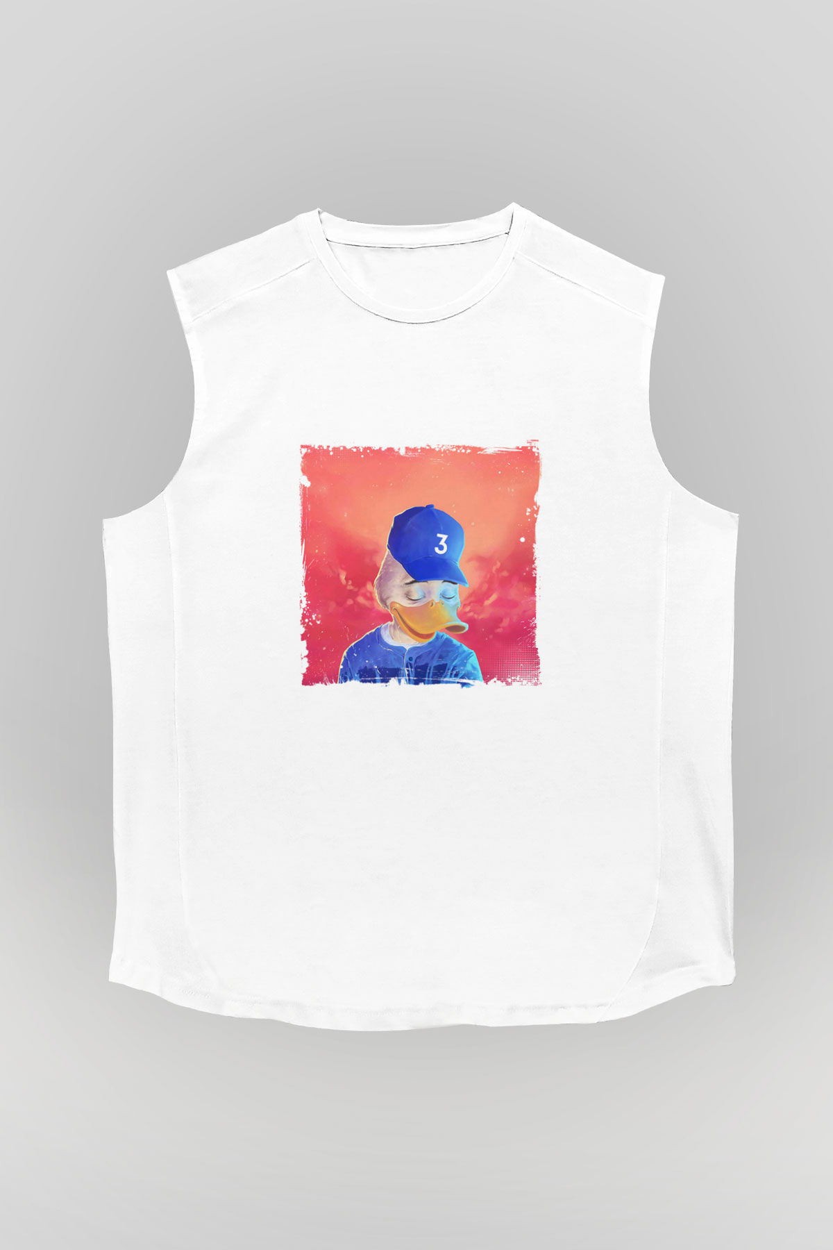 Chance The Rapper Baskılı Unisex Beyaz Kolsuz Tişört