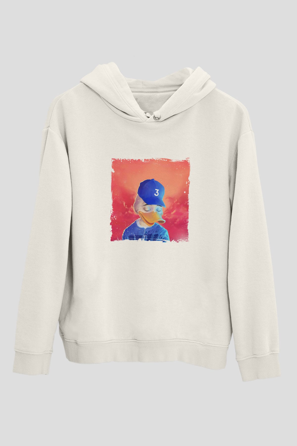 Chance The Rapper Baskılı Unisex Beyaz Kapüşonlu Sweatshirt
