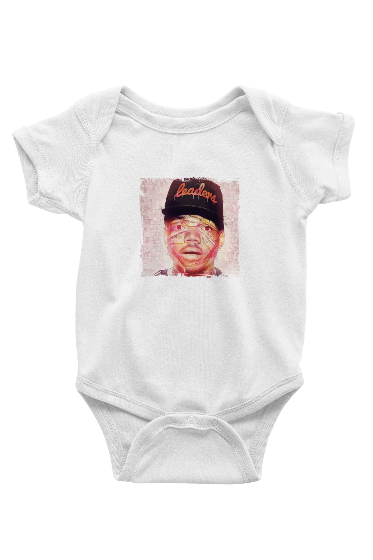 Chance The Rapper Baskılı Unisex Beyaz Bebek Body - Zıbın