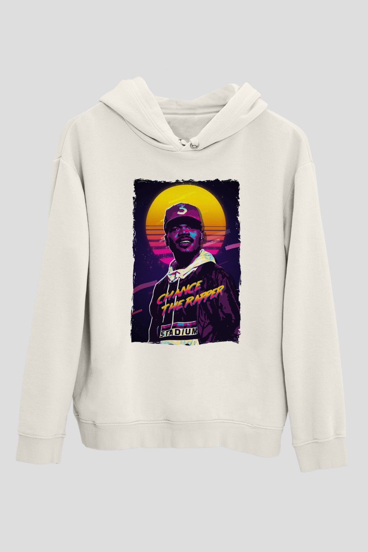 Chance The Rapper Beyaz Unisex Kapüşonlu Sweatshirt