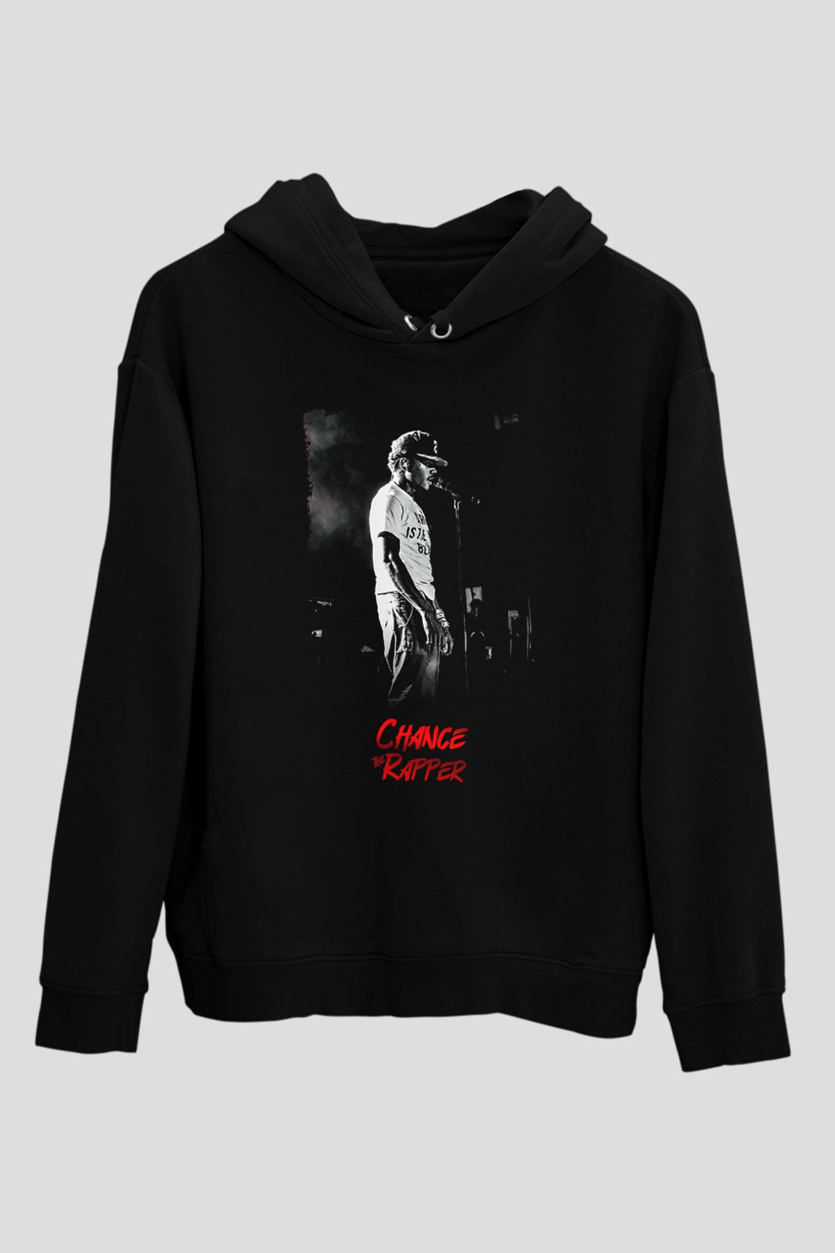 Chance The Rapper Siyah Unisex Kapüşonlu Sweatshirt