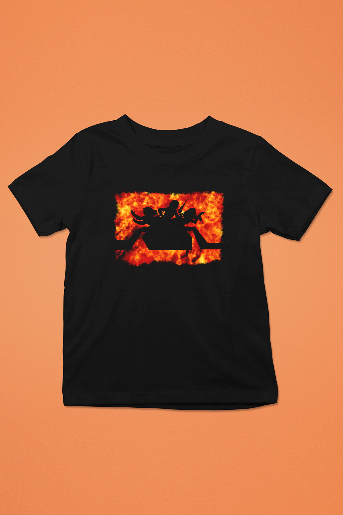 Charlie's Angels Baskılı Siyah Unisex Çocuk Tişört