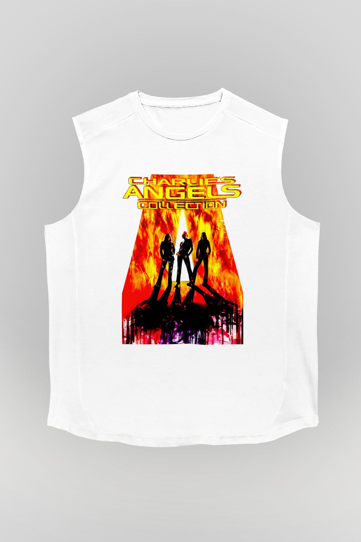 Charlie's Angels Beyaz Unisex  Kolsuz Tişört