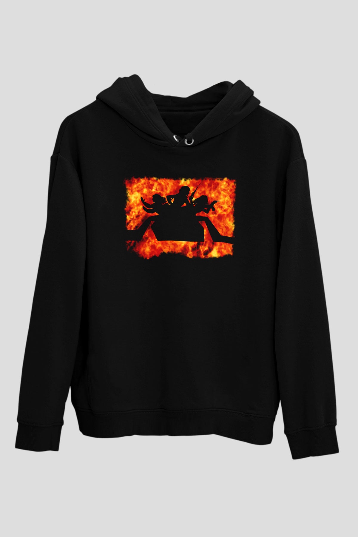 Charlie's Angels Siyah Unisex Kapüşonlu Sweatshirt