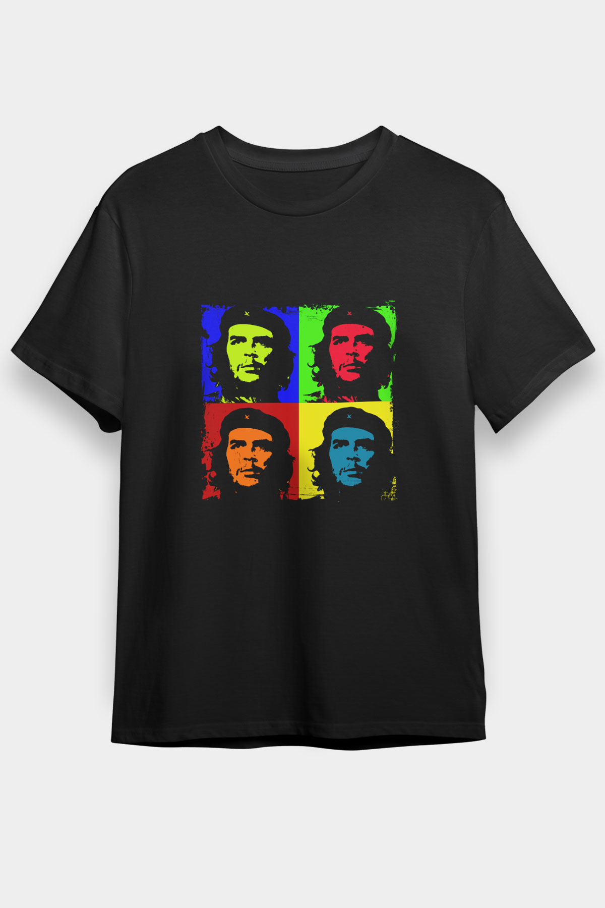 Che Guevara Baskılı Unisex Siyah Tişört
