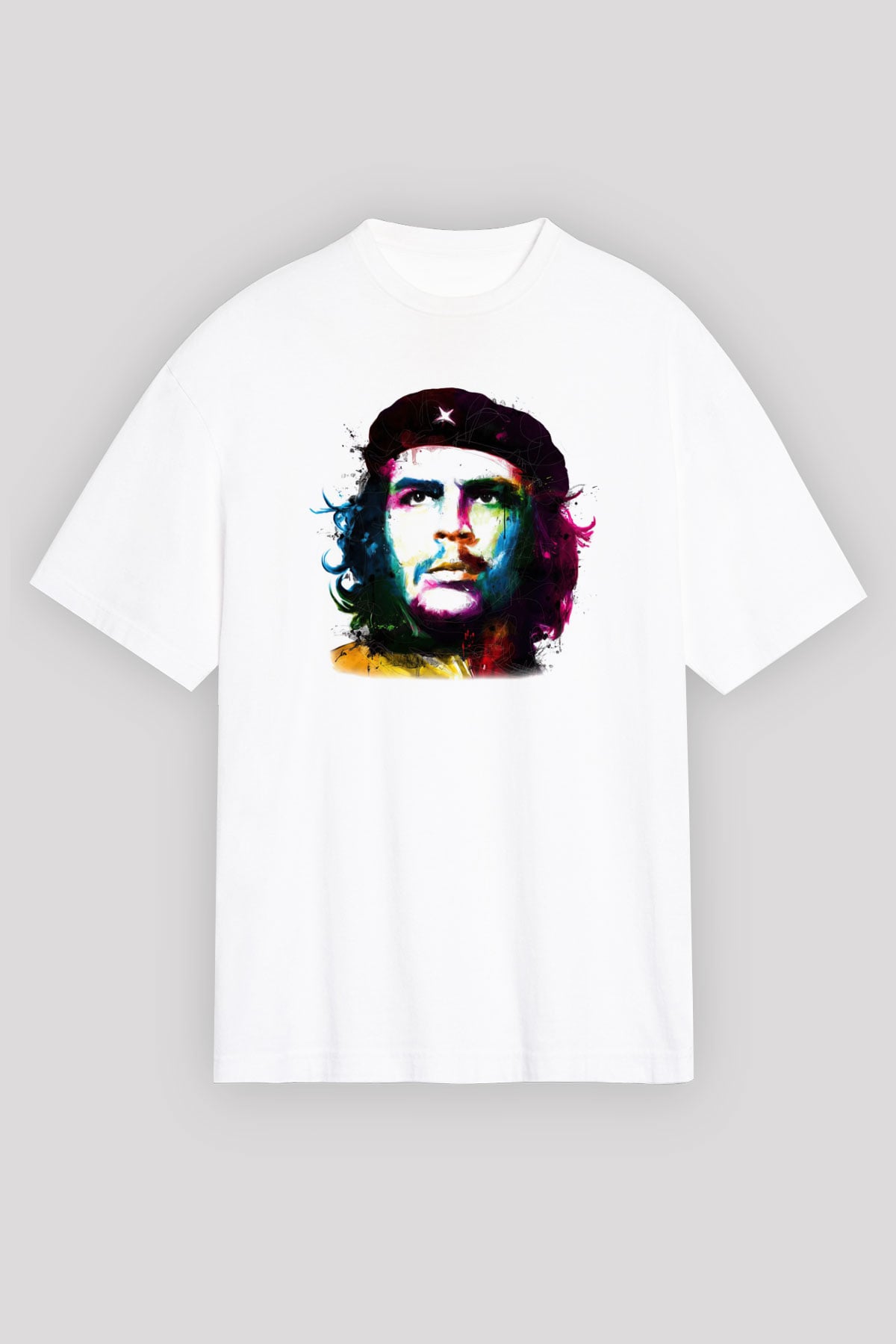 Che Guevara Beyaz Unisex Oversize Tişört T-Shirt