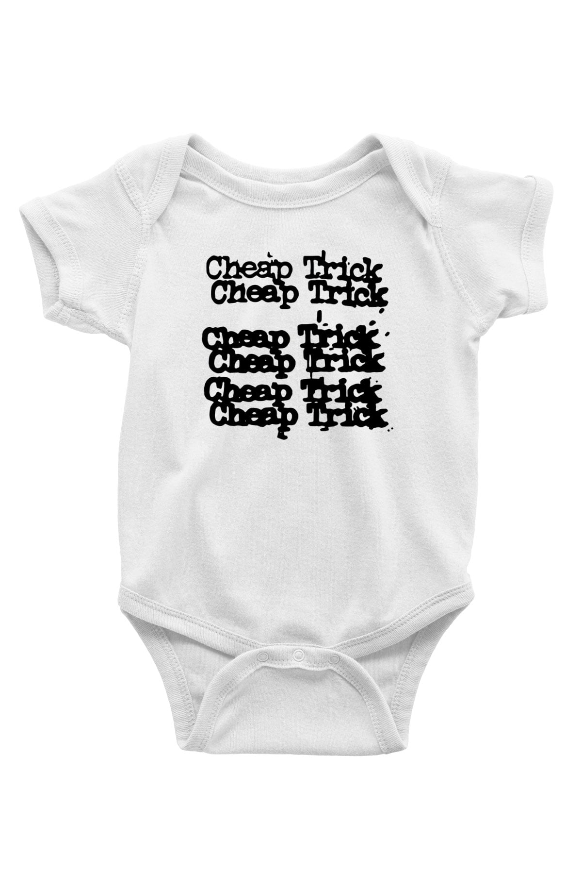 Cheap Trick Baskılı Beyaz Unisex Bebek Body - Zıbın