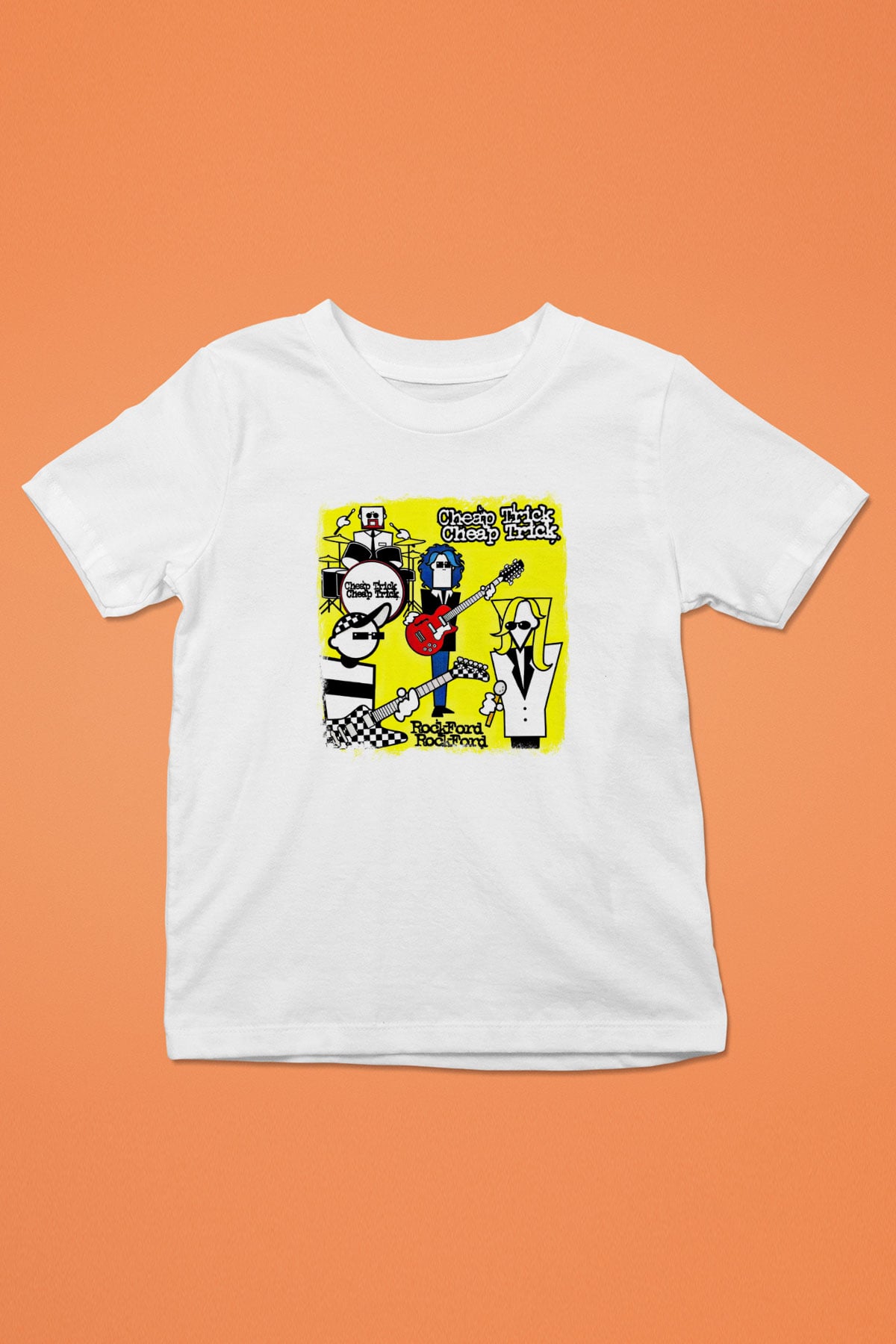 Cheap Trick Baskılı Unisex Beyaz Çocuk Tişört