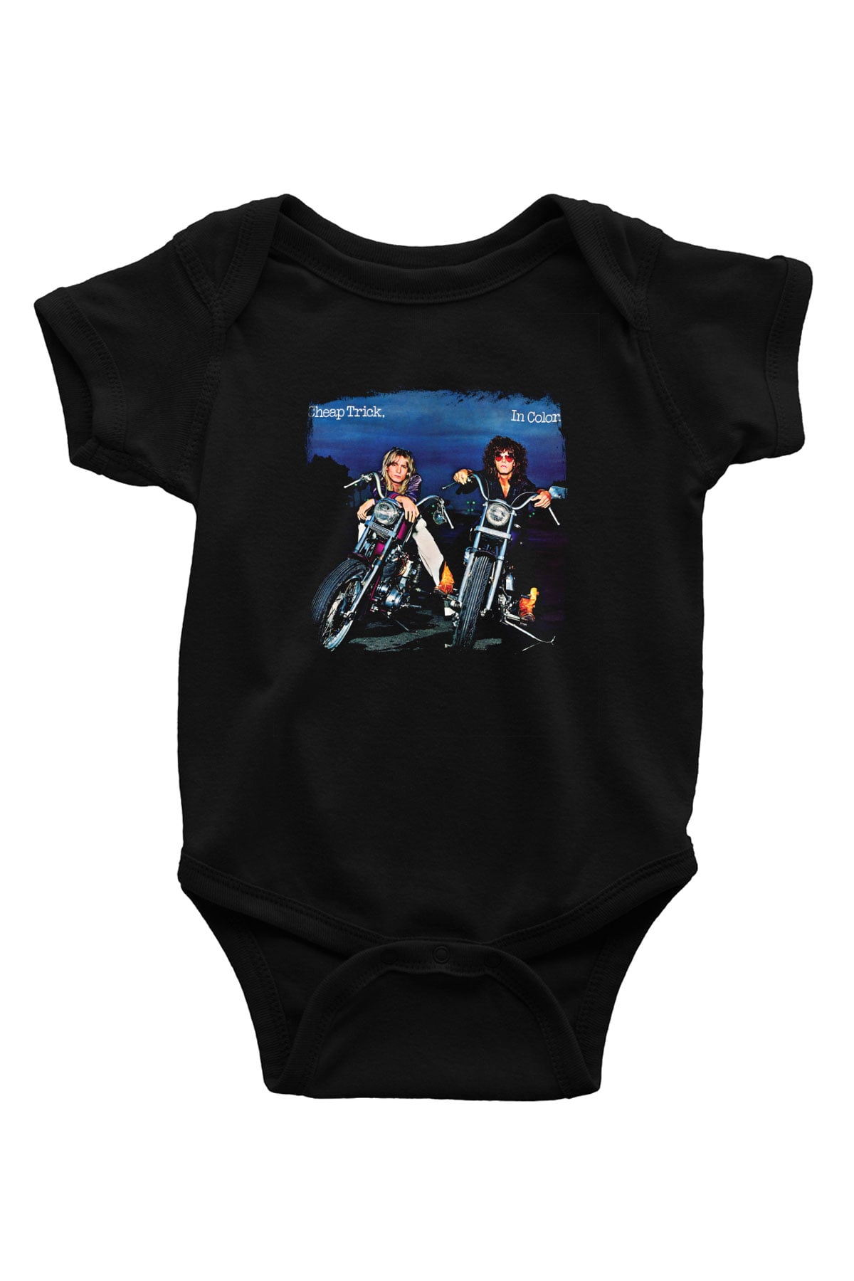 Cheap Trick Baskılı Unisex Siyah Bebek Body - Zıbın