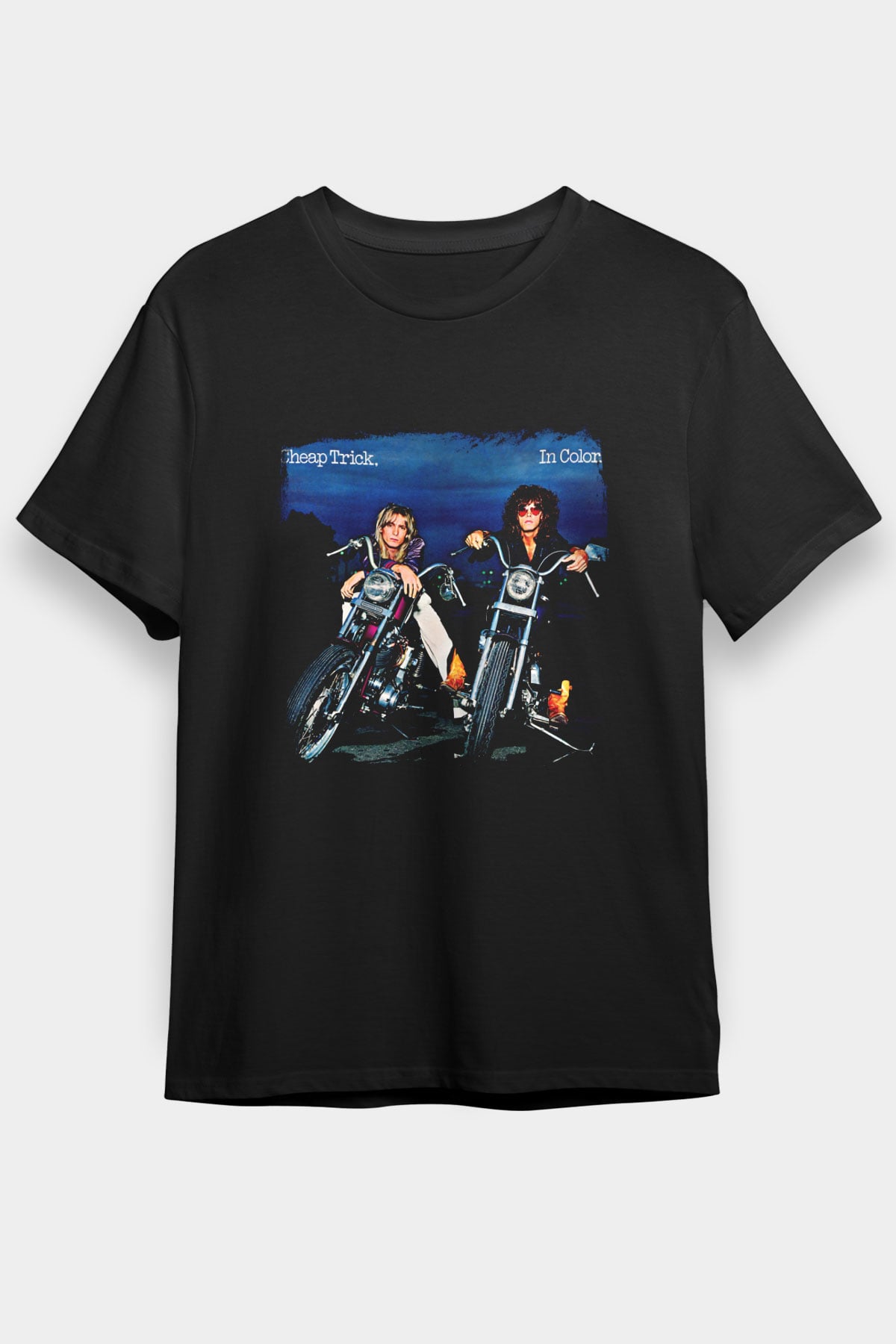 Cheap Trick Baskılı Unisex Siyah Tişört