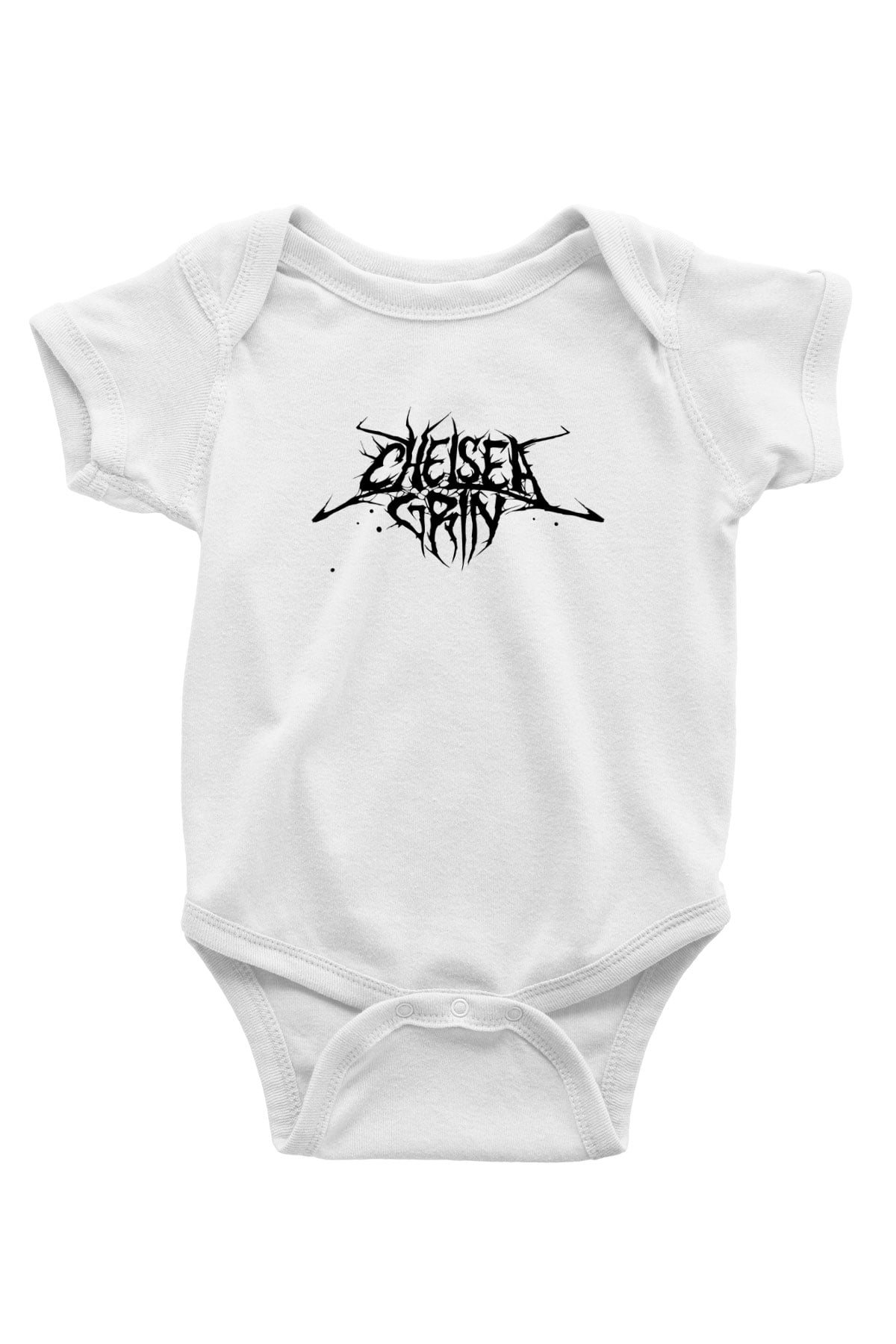 Chelsea Grin Baskılı Beyaz Unisex Bebek Body - Zıbın