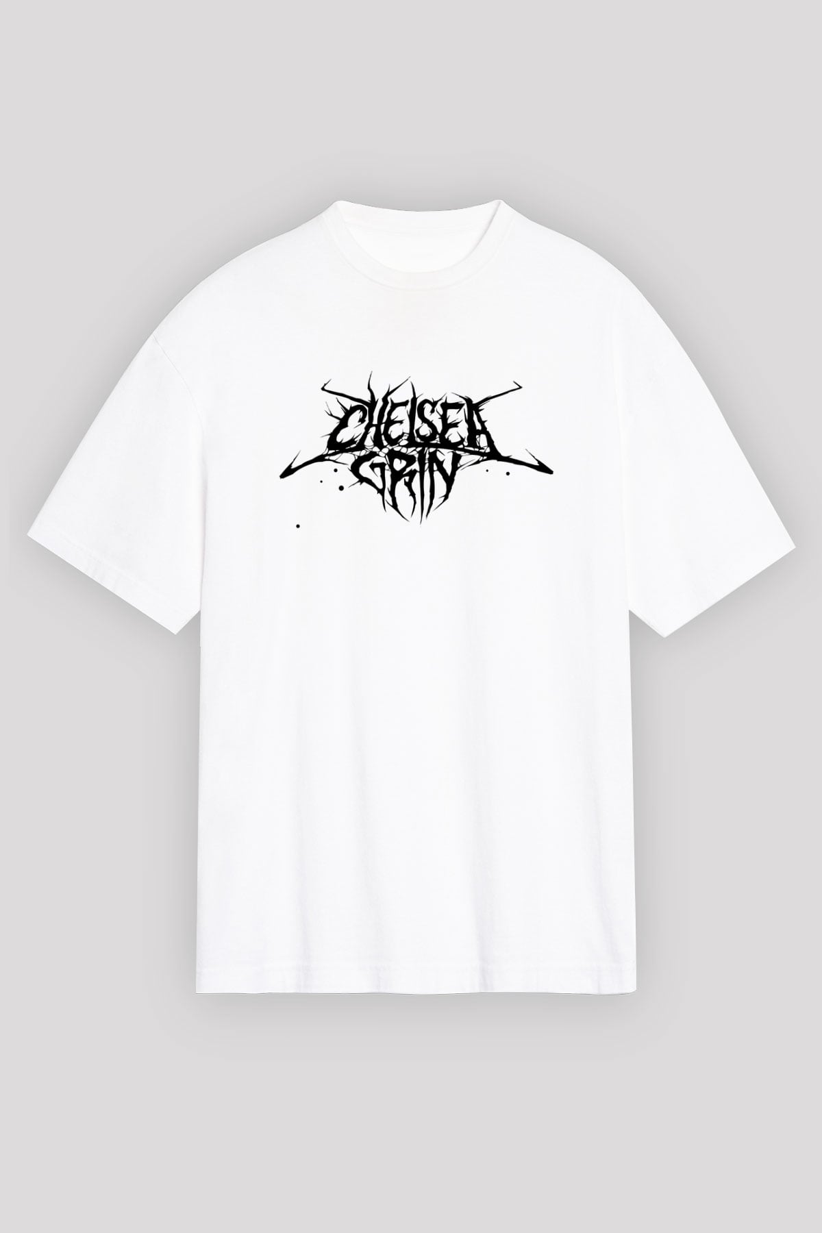 Chelsea Grin Beyaz Unisex Oversize Tişört T-Shirt