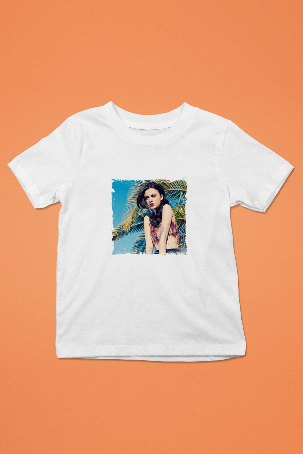 Cher Lloyd Baskılı Unisex Beyaz Çocuk Tişört