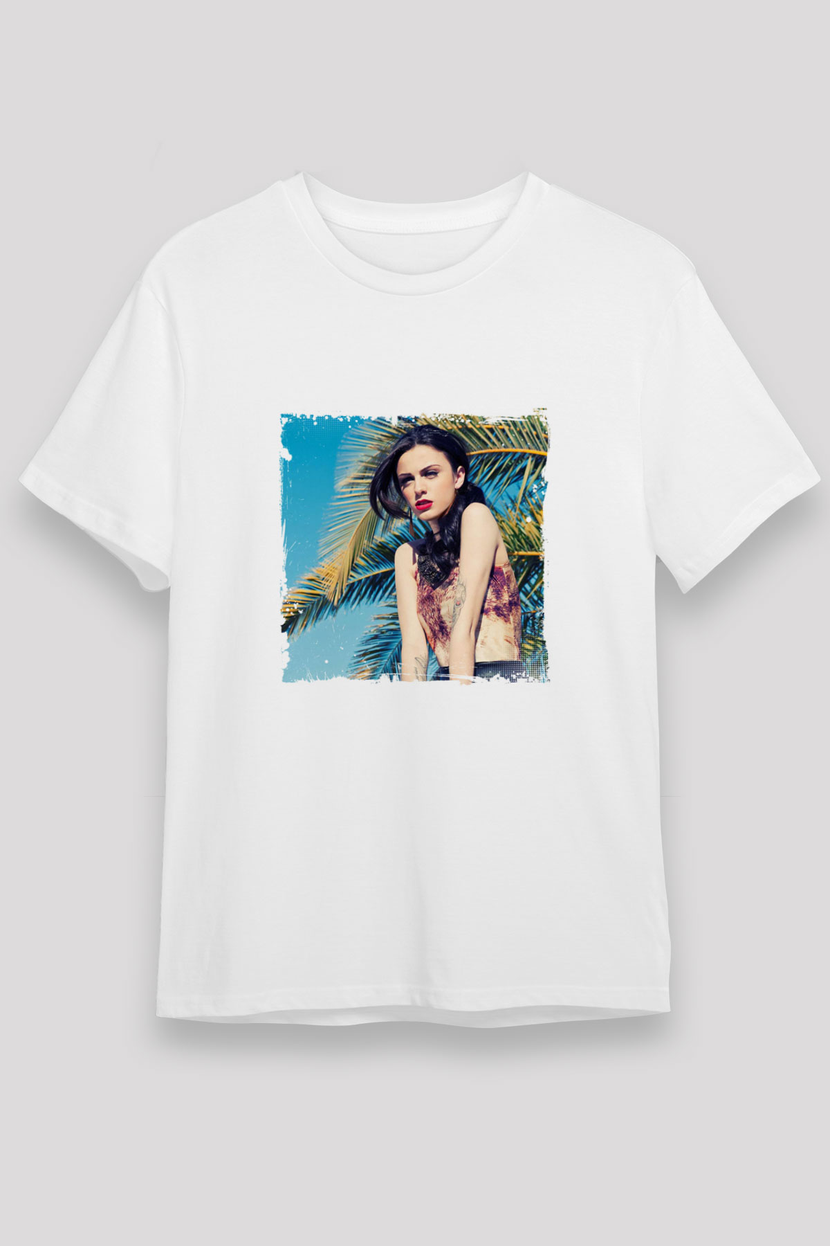 Cher Lloyd Baskılı Unisex Beyaz Tişört