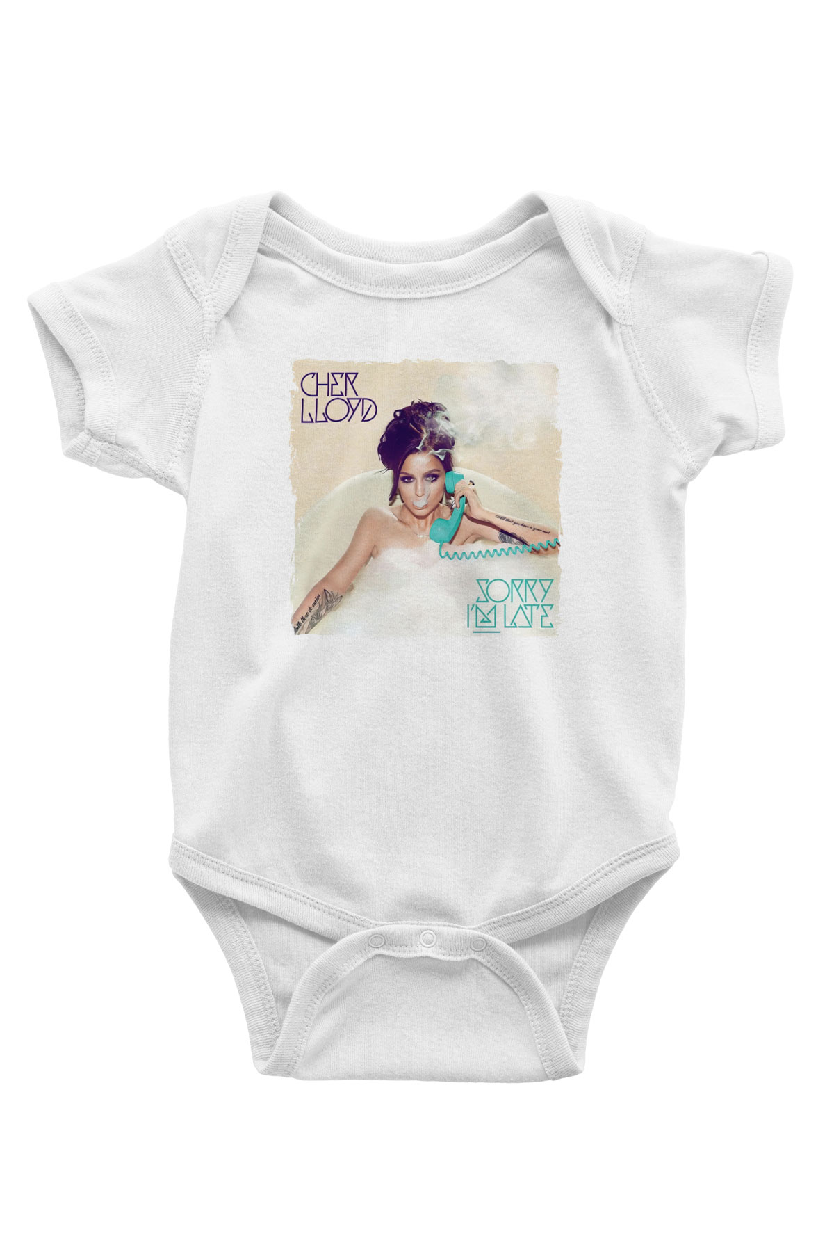 Cher Lloyd Beyaz Bebek Body - Zıbın