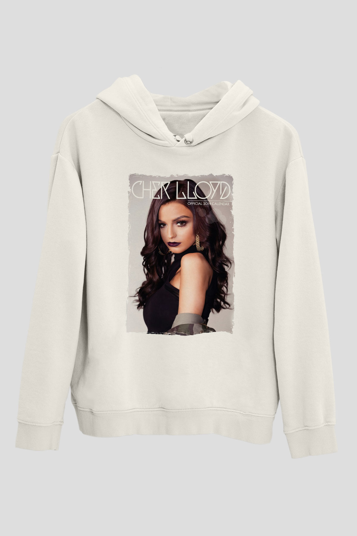 Cher Lloyd Beyaz Unisex Kapüşonlu Sweatshirt