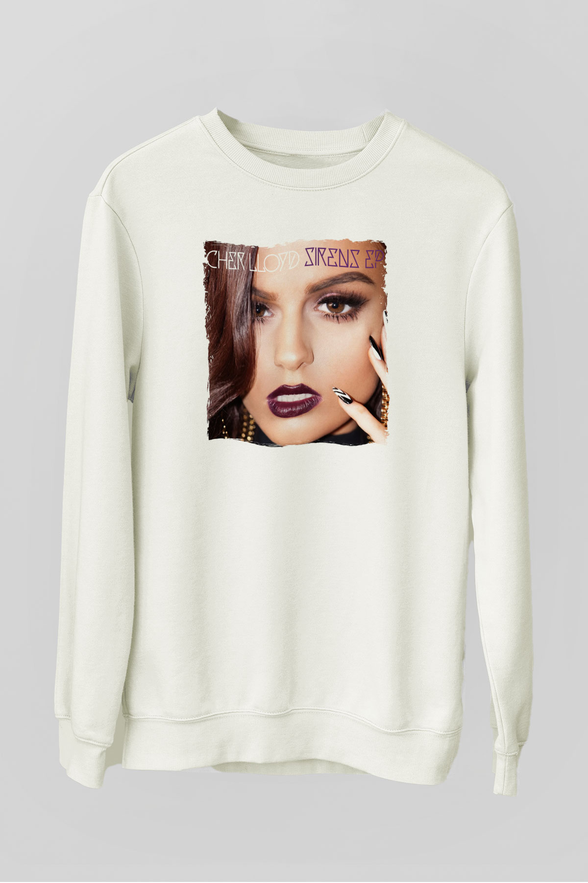 Cher Lloyd Beyaz Unisex Sweatshirt