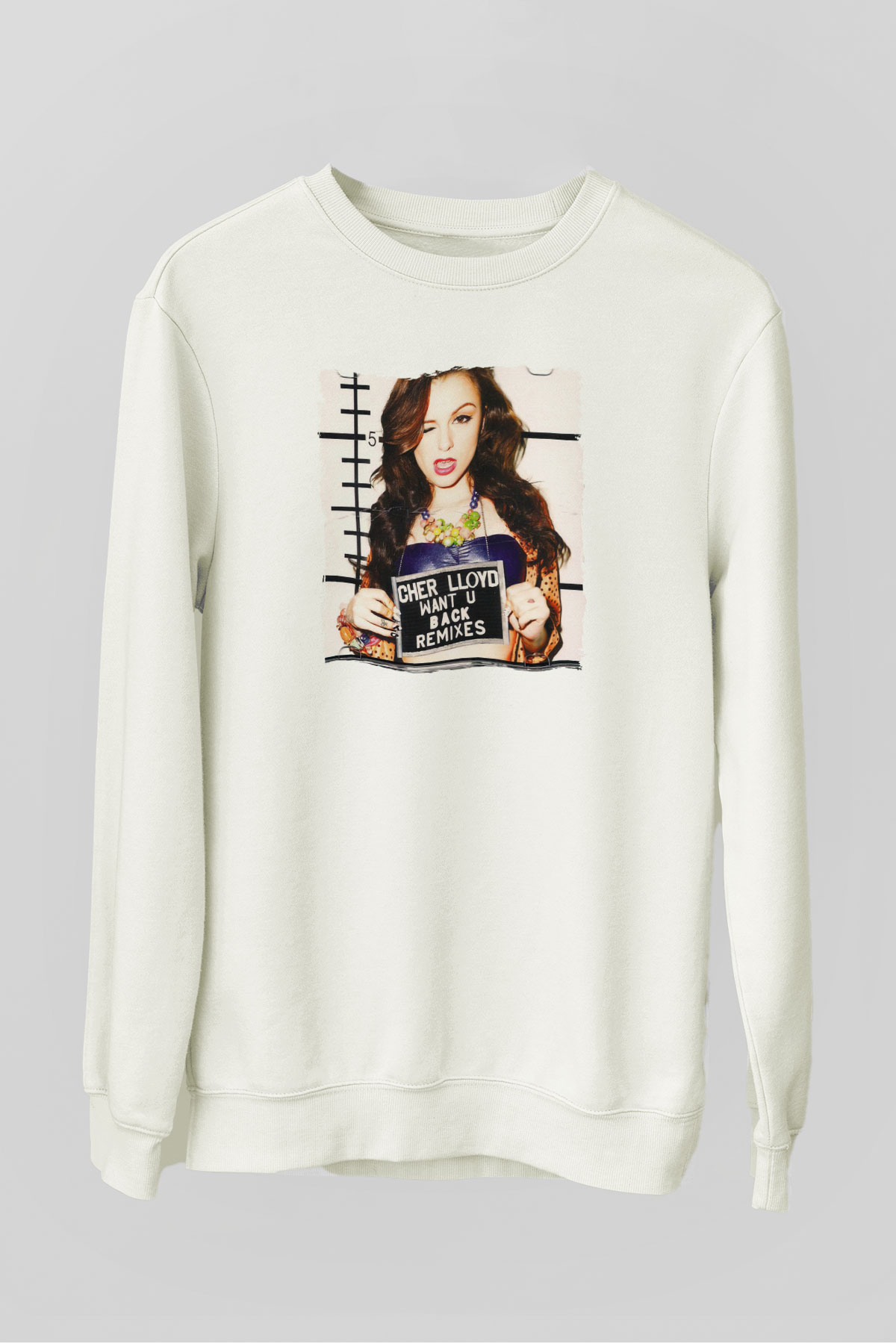 Cher Lloyd Beyaz Unisex Sweatshirt