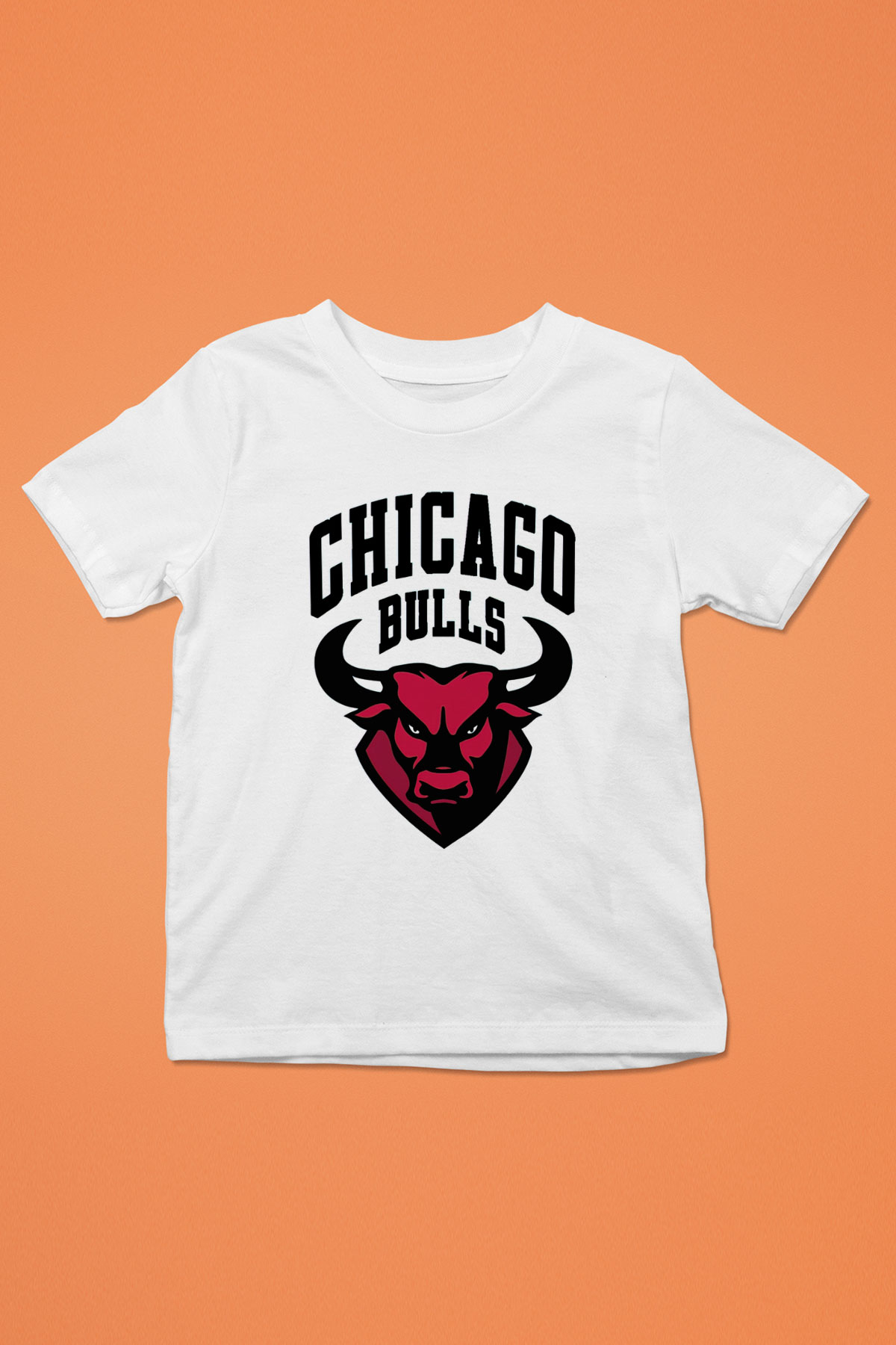 Chicago Bulls Baskılı Beyaz Unisex Çocuk Tişört