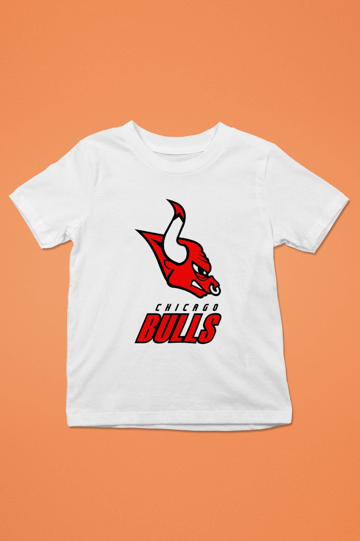 Chicago Bulls Baskılı Beyaz Unisex Çocuk Tişört