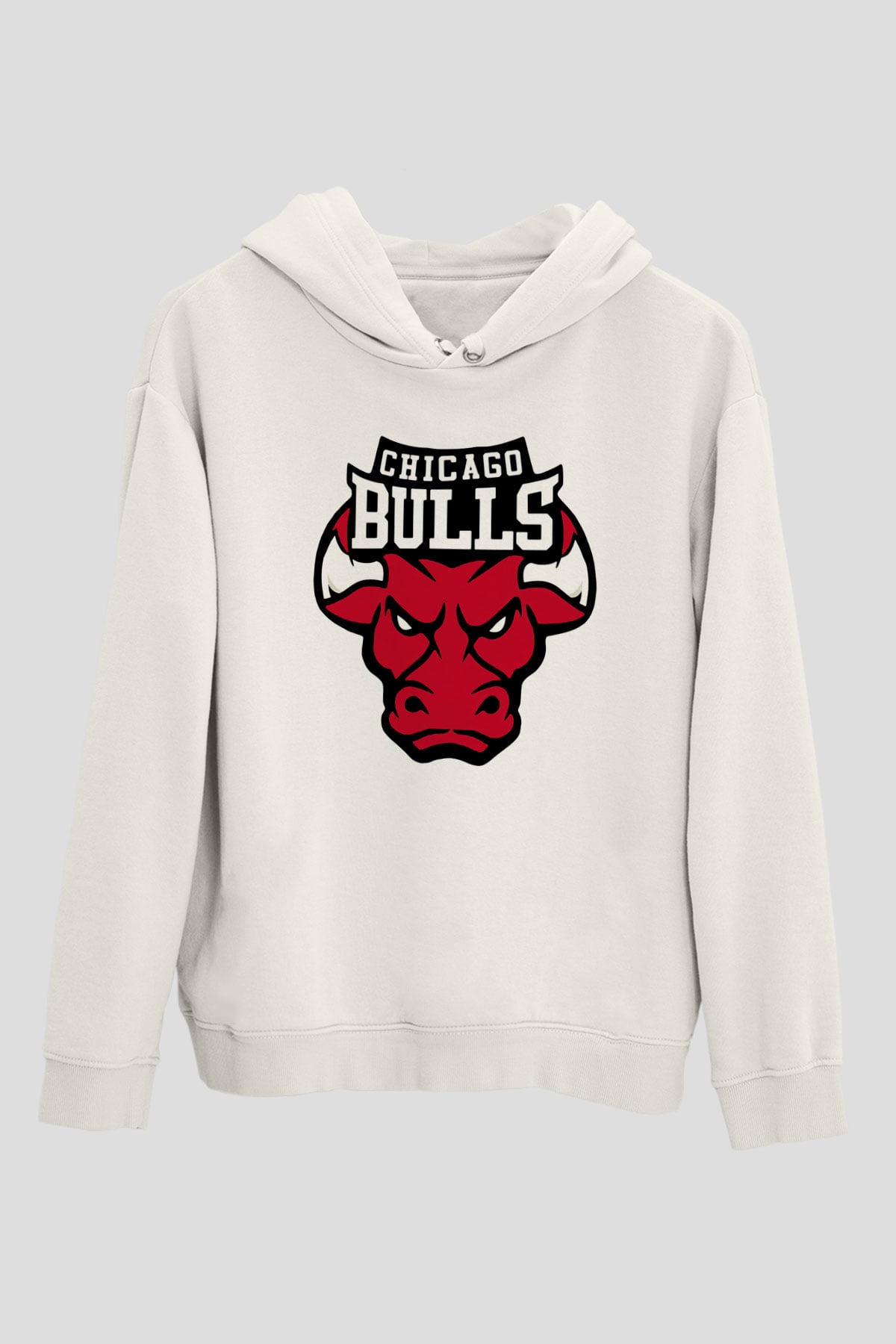 Chicago Bulls Beyaz Unisex Hoodie