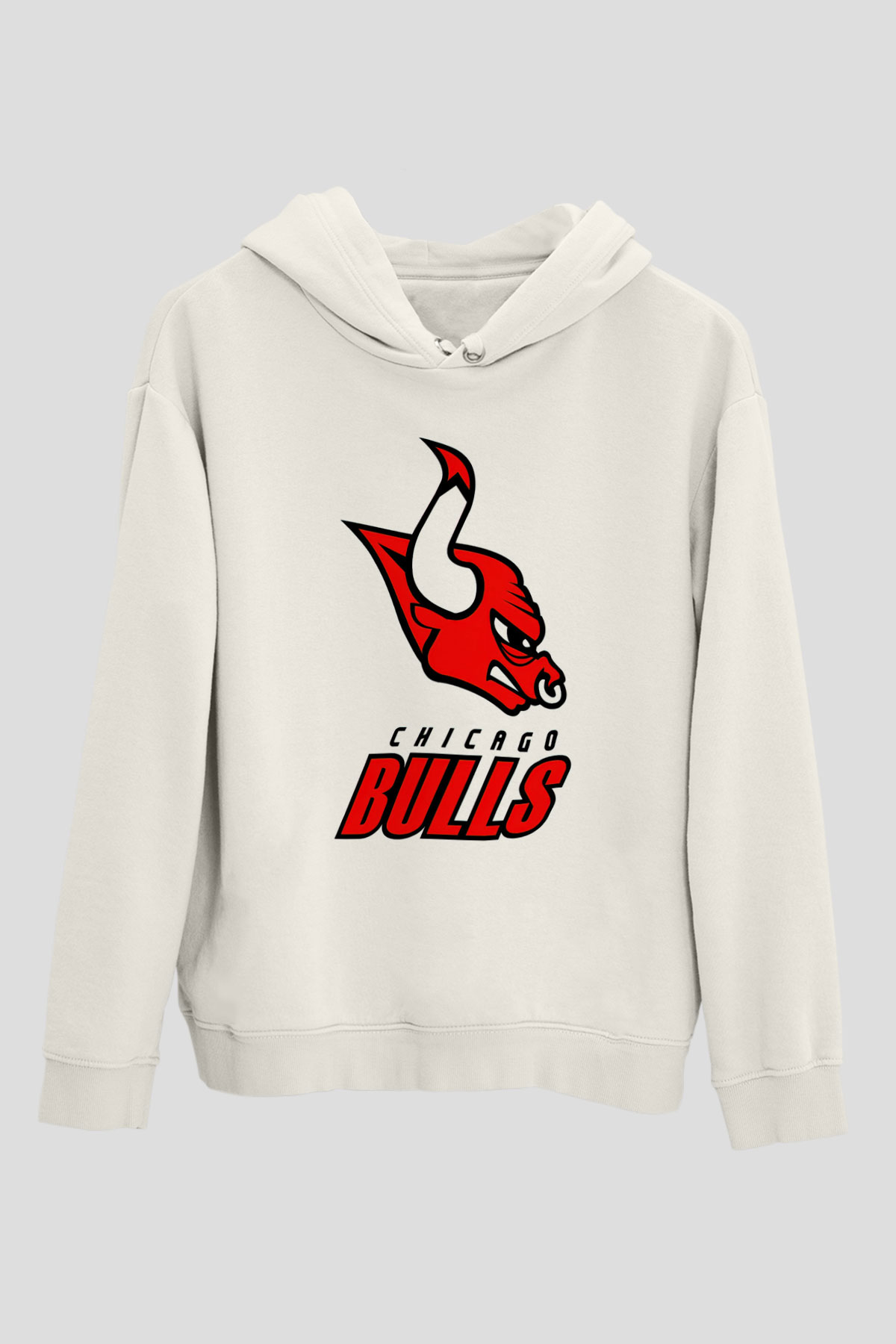 Chicago Bulls Beyaz Unisex Hoodie