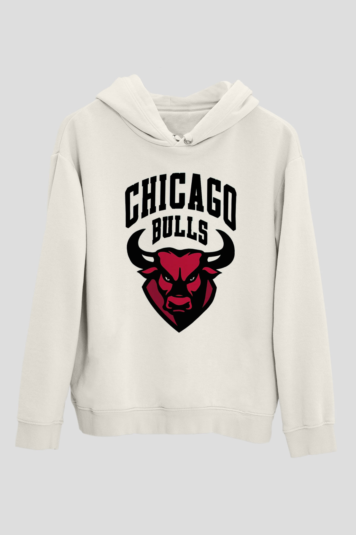 Chicago Bulls Beyaz Unisex Hoodie
