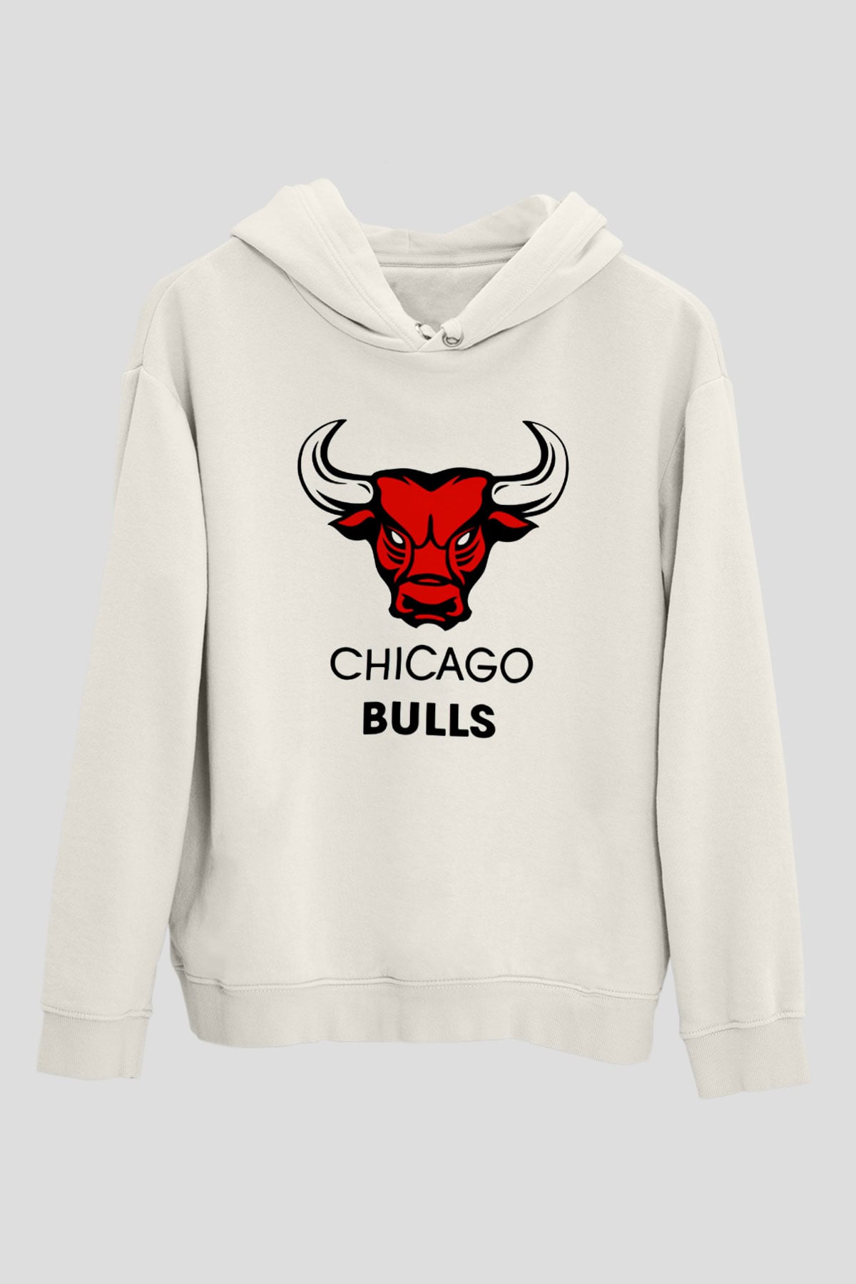 Chicago Bulls Beyaz Unisex Hoodie